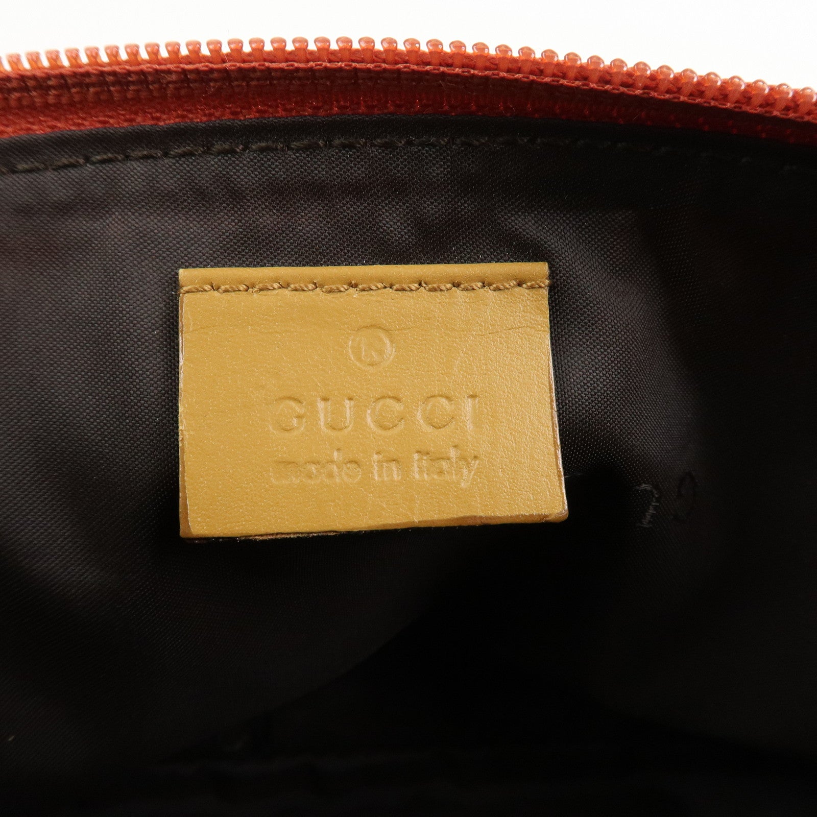 GUCCI Boat Bag Suede Leather Accessory Pouch Hand Bag 039.1103