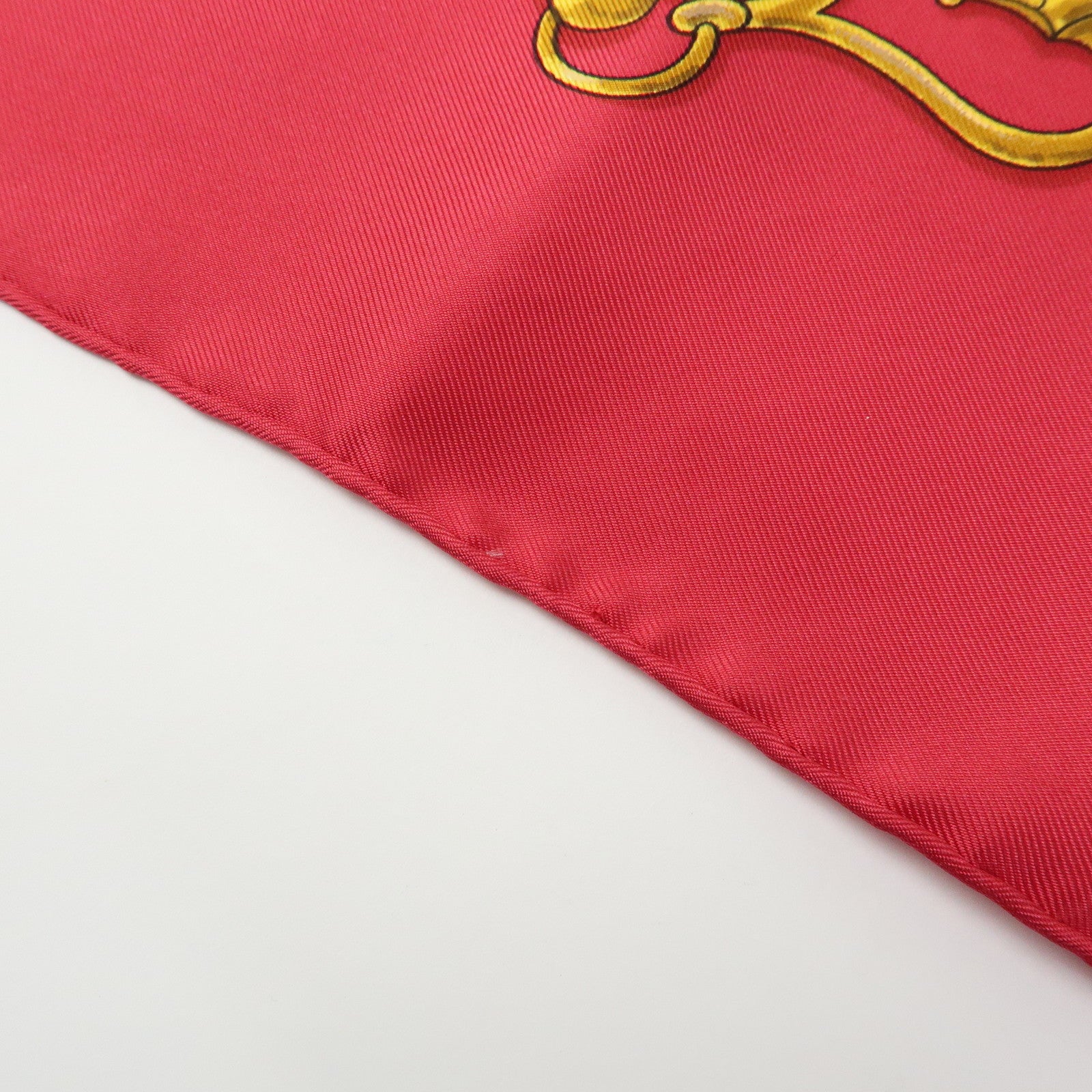 HERMES Carre 90 Silk 100% Scarf Festival Red White