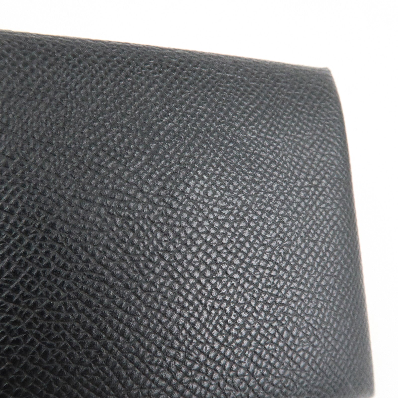 HERMES BASTIA Leather Coin Case Coin Purse Black