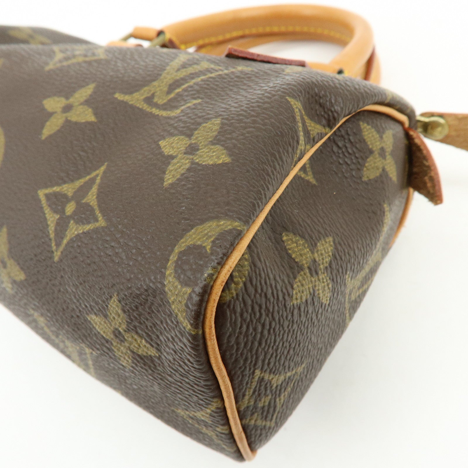 Louis Vuitton Monogram Mini Speedy Hand Bag Brown M41534