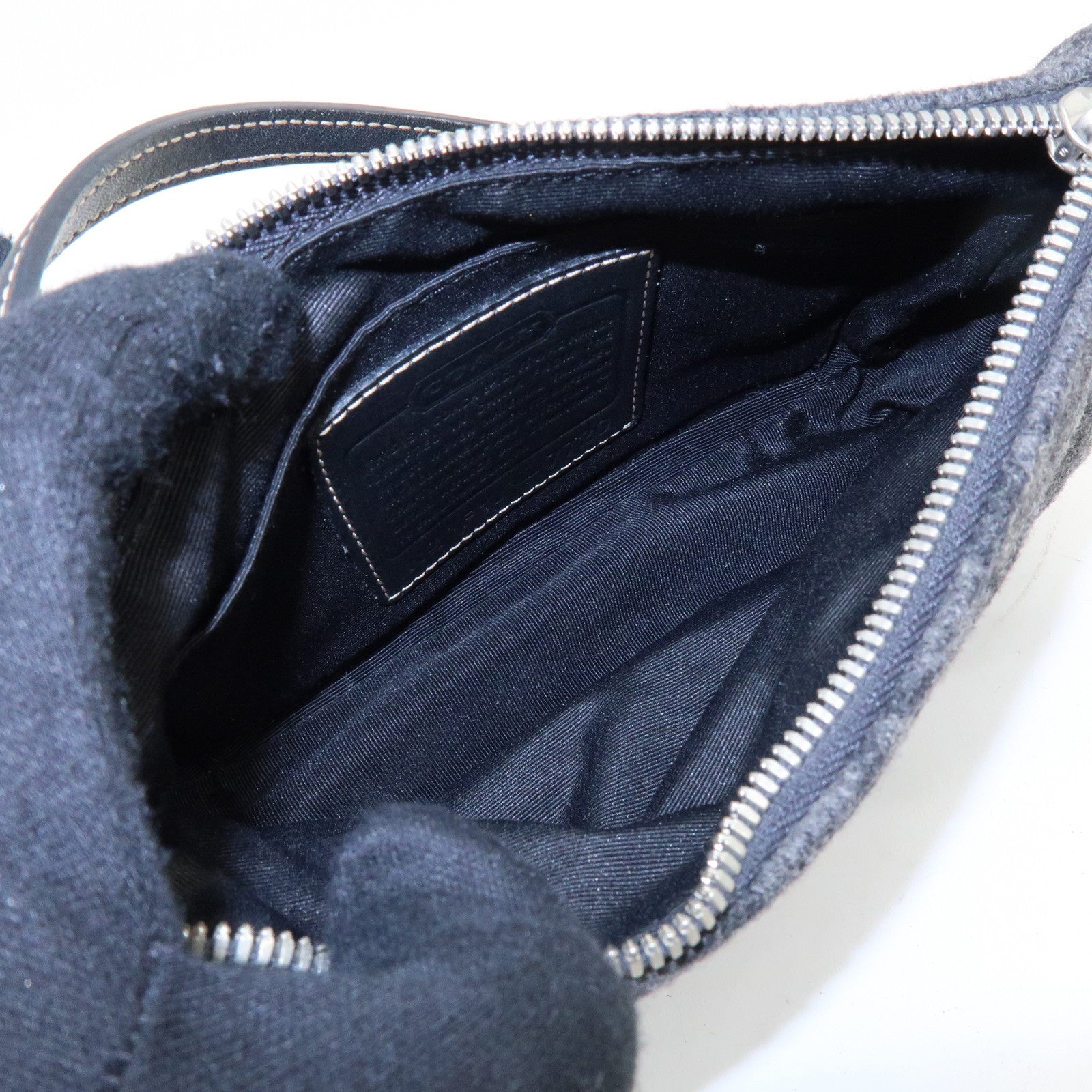 COACH Set of 3 Signature Canvas Leather Wool Shoulder Bag Hand Bag