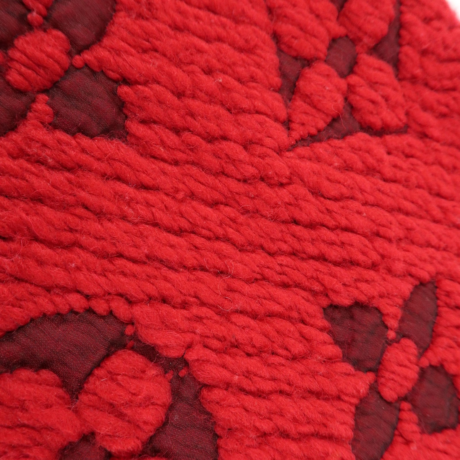 Louis Vuitton Echarpe Logomania Monogram Wool Silk Scarf Red