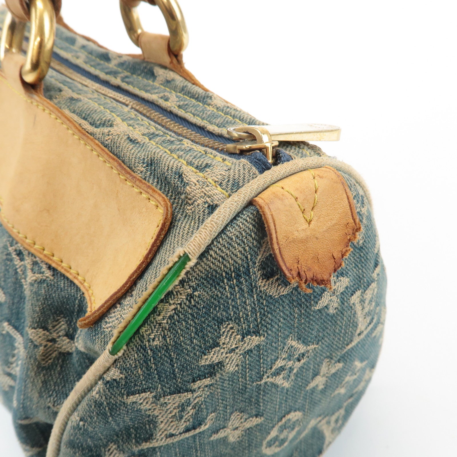 Louis Vuitton Monogram Denim Neo Speedy Boston Bag Blue M95019 Used