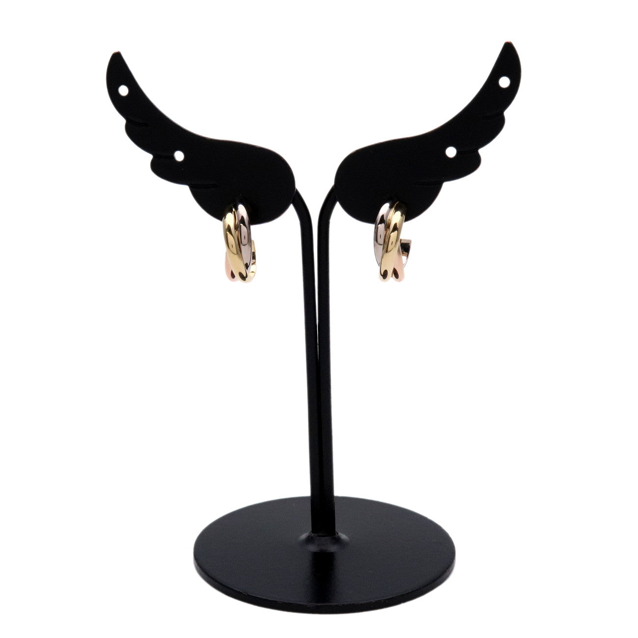 Cartier Trinity Earrings K18 750 White Gold Rose Gold Yellow Gold