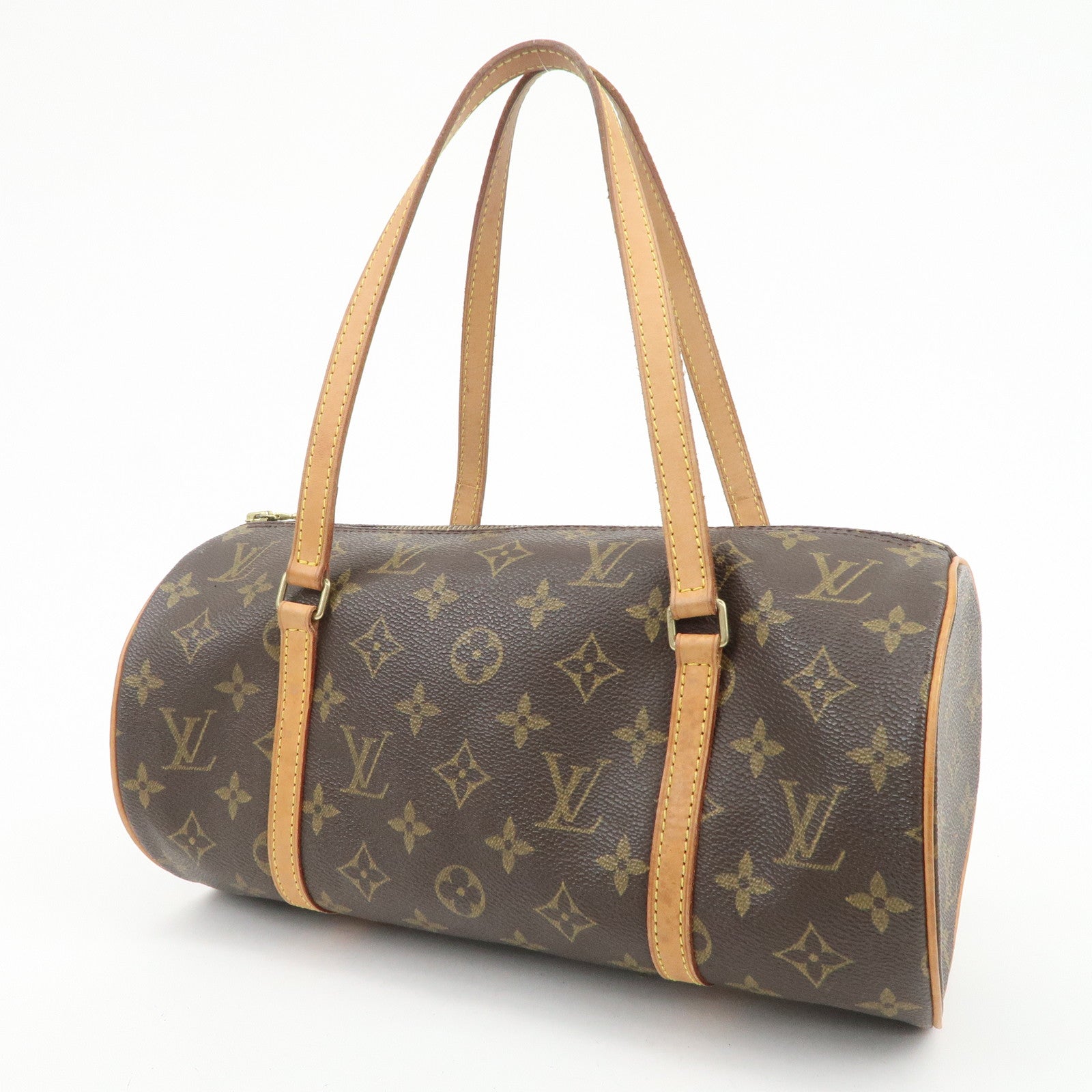 Louis Vuitton Monogram Papillon 30 Hand Bag Brown M51385