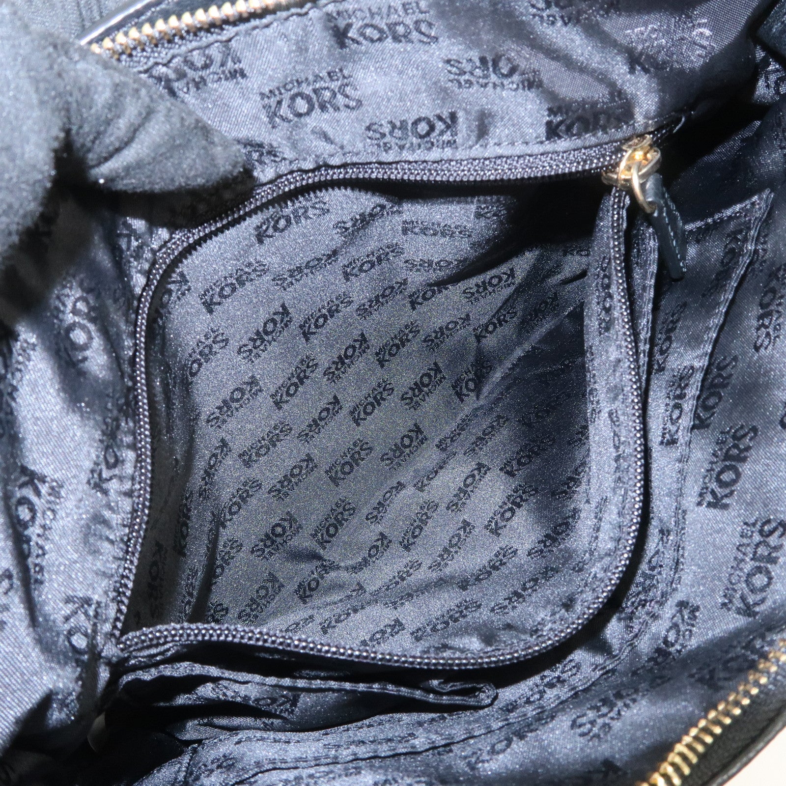 MICHAEL KORS Logo Leather 2Way Bag Hand Bag Shoulder Bag Black