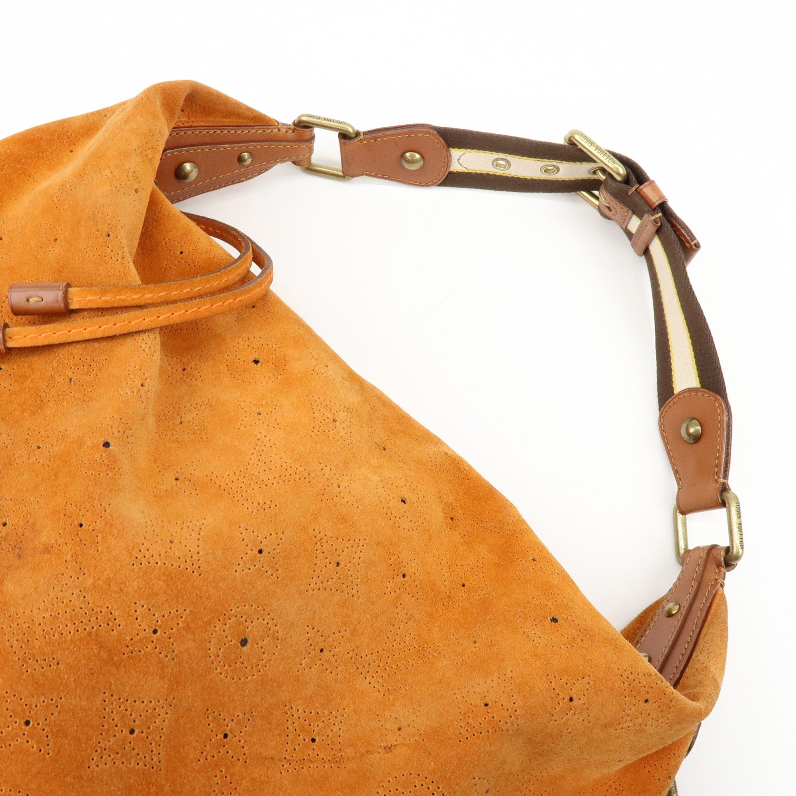 Louis Vuitton Monogram Onata GM Suede Shoulder Bag Orange M95119