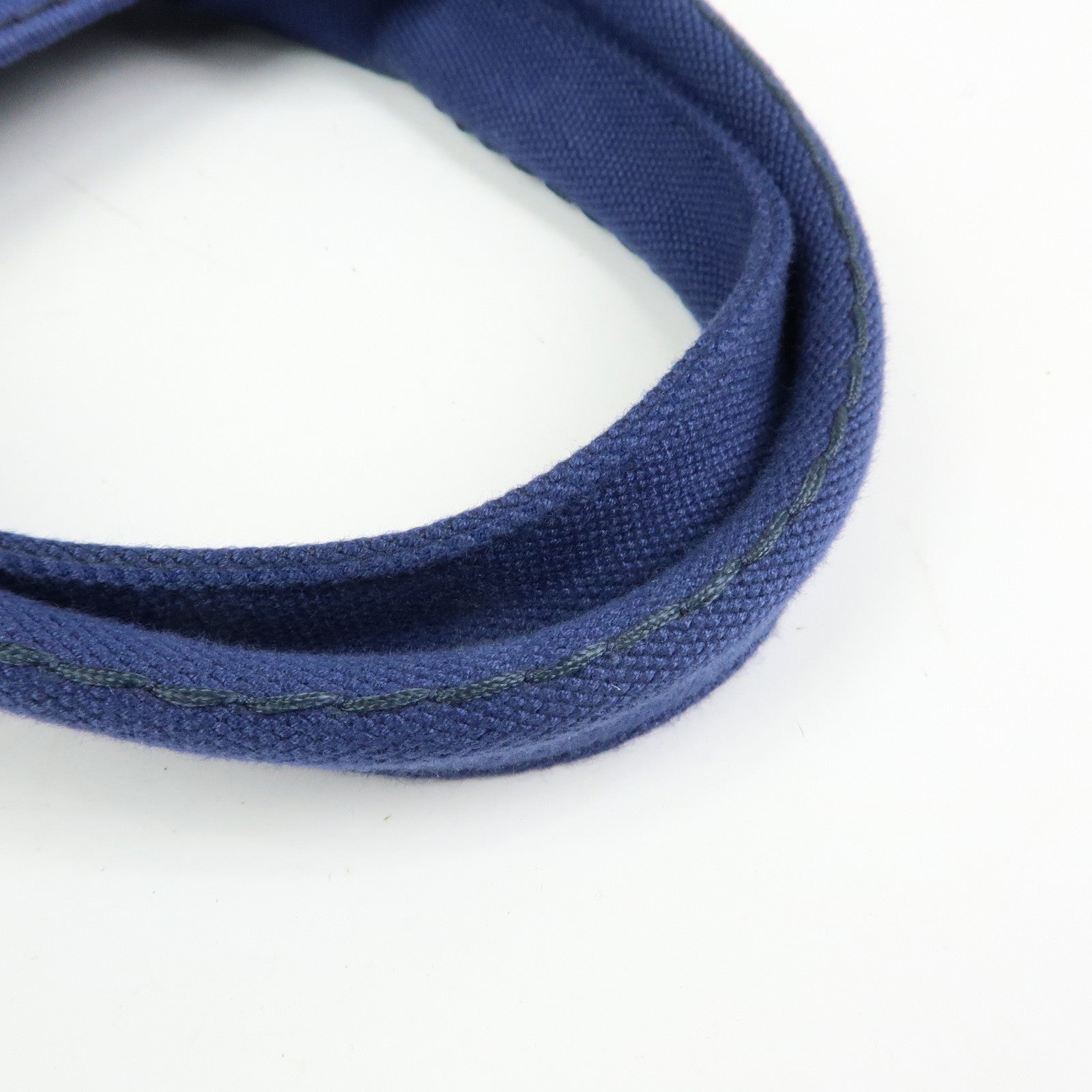 PRADA Triangle Logo Canapa Canvas 2Way Tote Hand Bag Blue BN2642