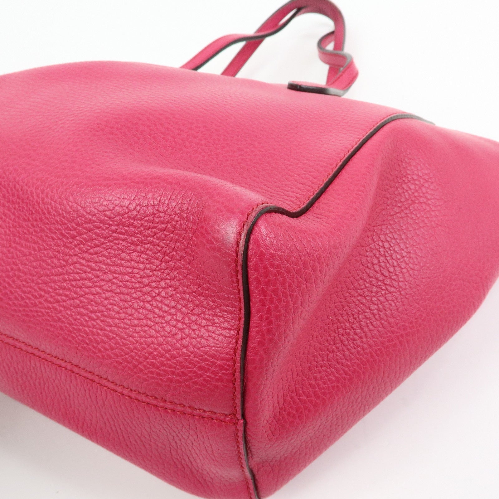 GUCCI Swing Leather Medium Tote Bag Shoulder Bag Pink 354408