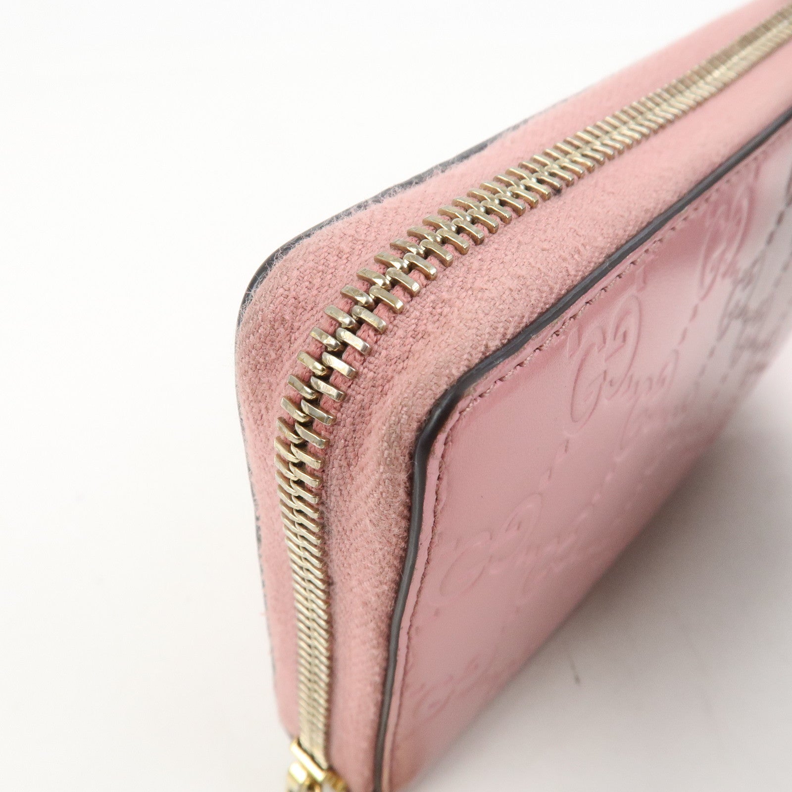 GUCCI Micro Guccissima Guccissima Set of 2 Long Wallet Pink Beige Pink
