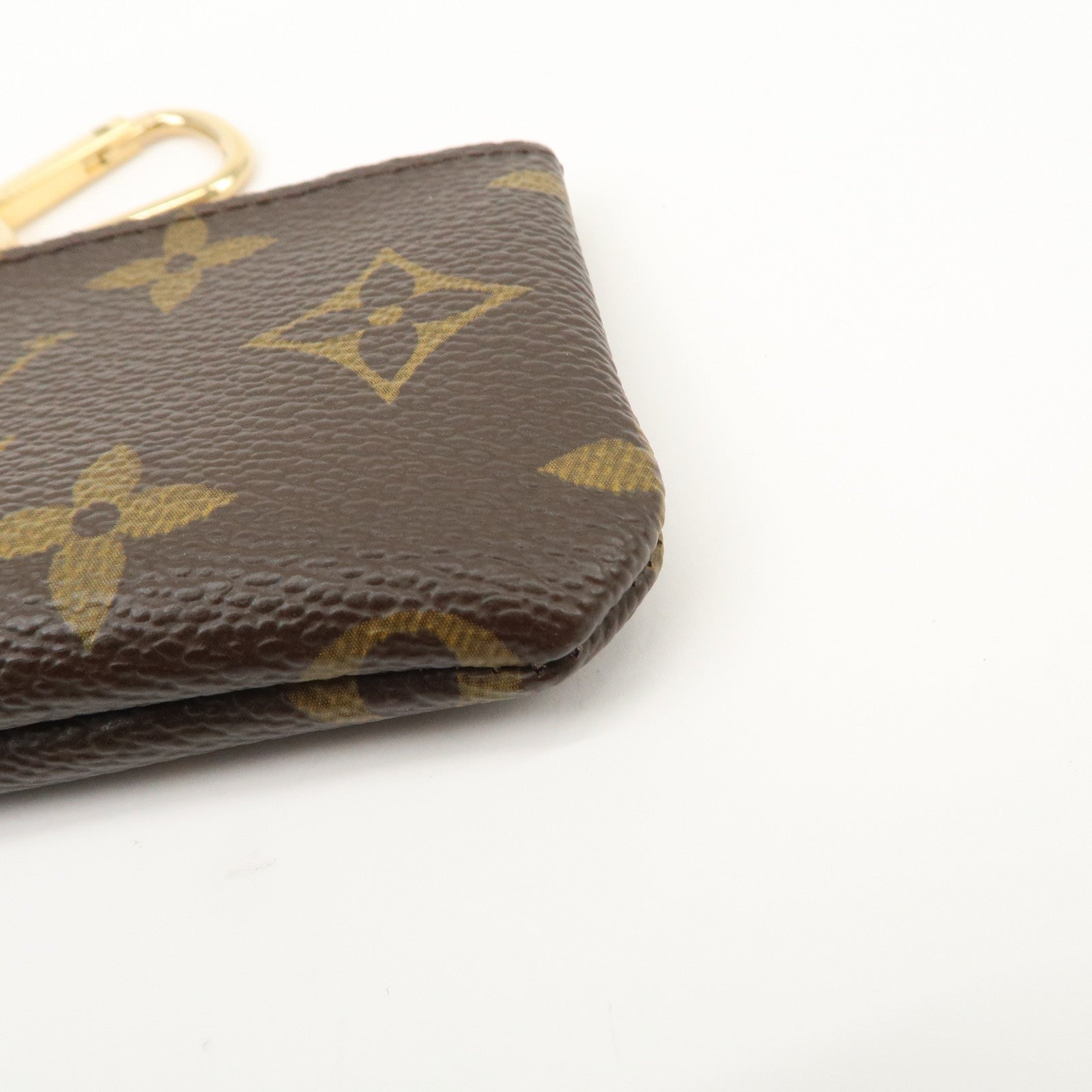Louis Vuitton Monogram Pochette Cles Coin Case Key Case Brown M62650