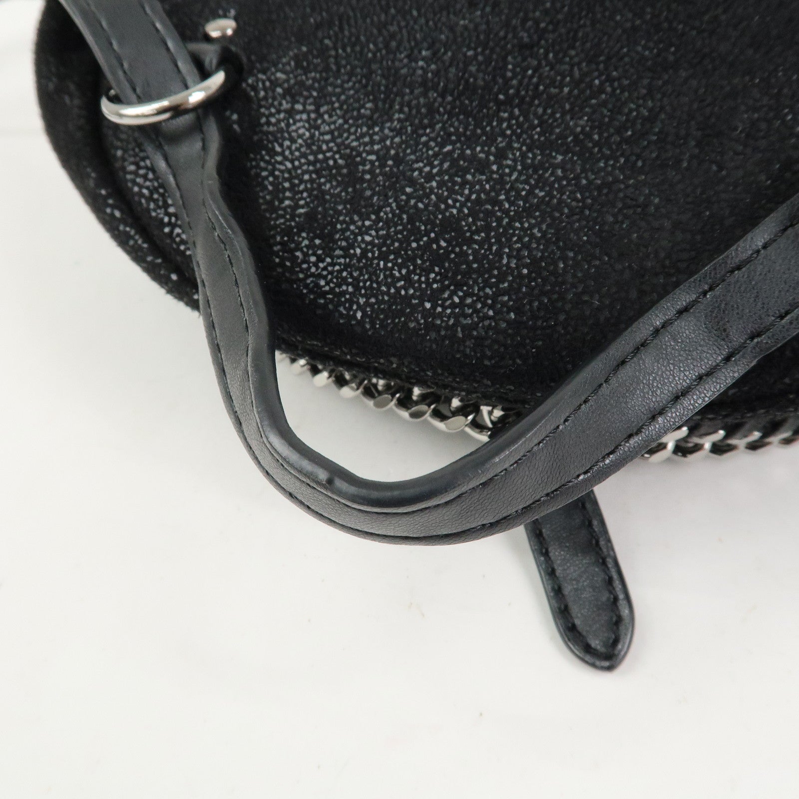STELLA MCCARTNEY Falabella Polyester Leather Backpack Black