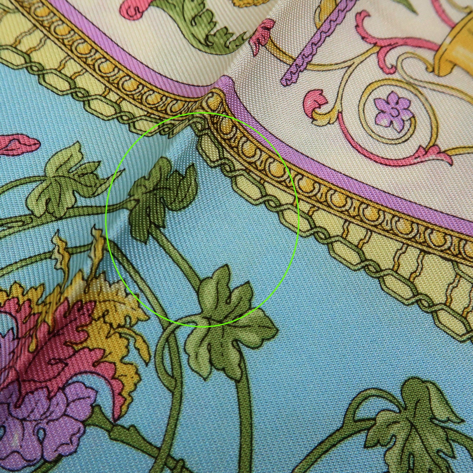 ETRO Set of 2 Silk Linen Scarf Peisley Flower Beige Yellow Blue