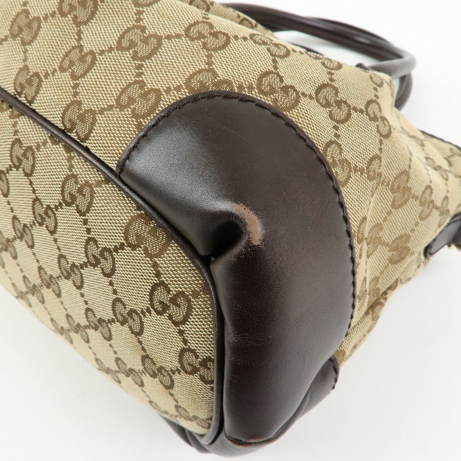GUCCI Sukey Interlocking G GG Canvas Leather 2Way Bag Brown 247902