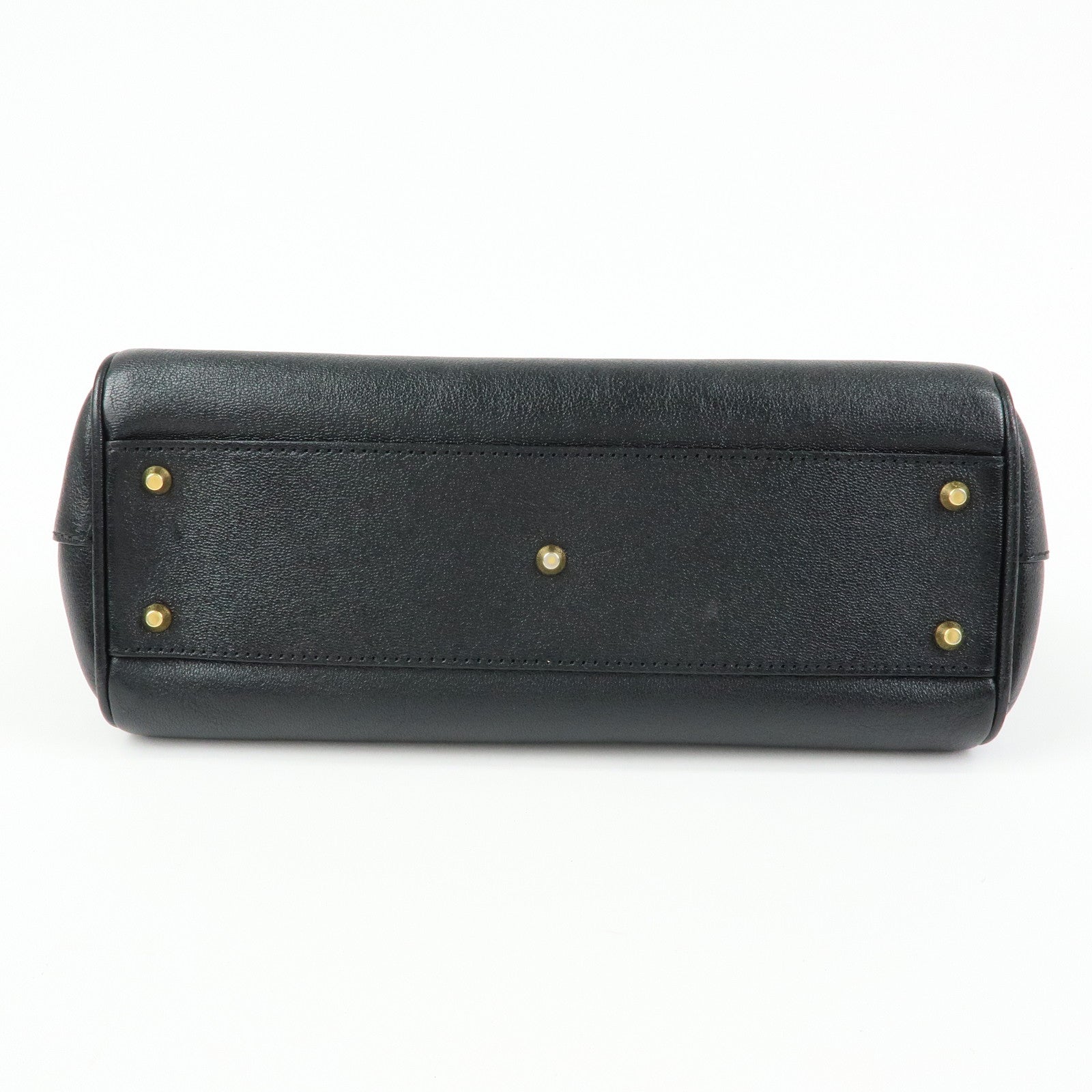 GUCCI GG Marmont Top Handle Leather 2Way Bag Hand Bag Black 658450