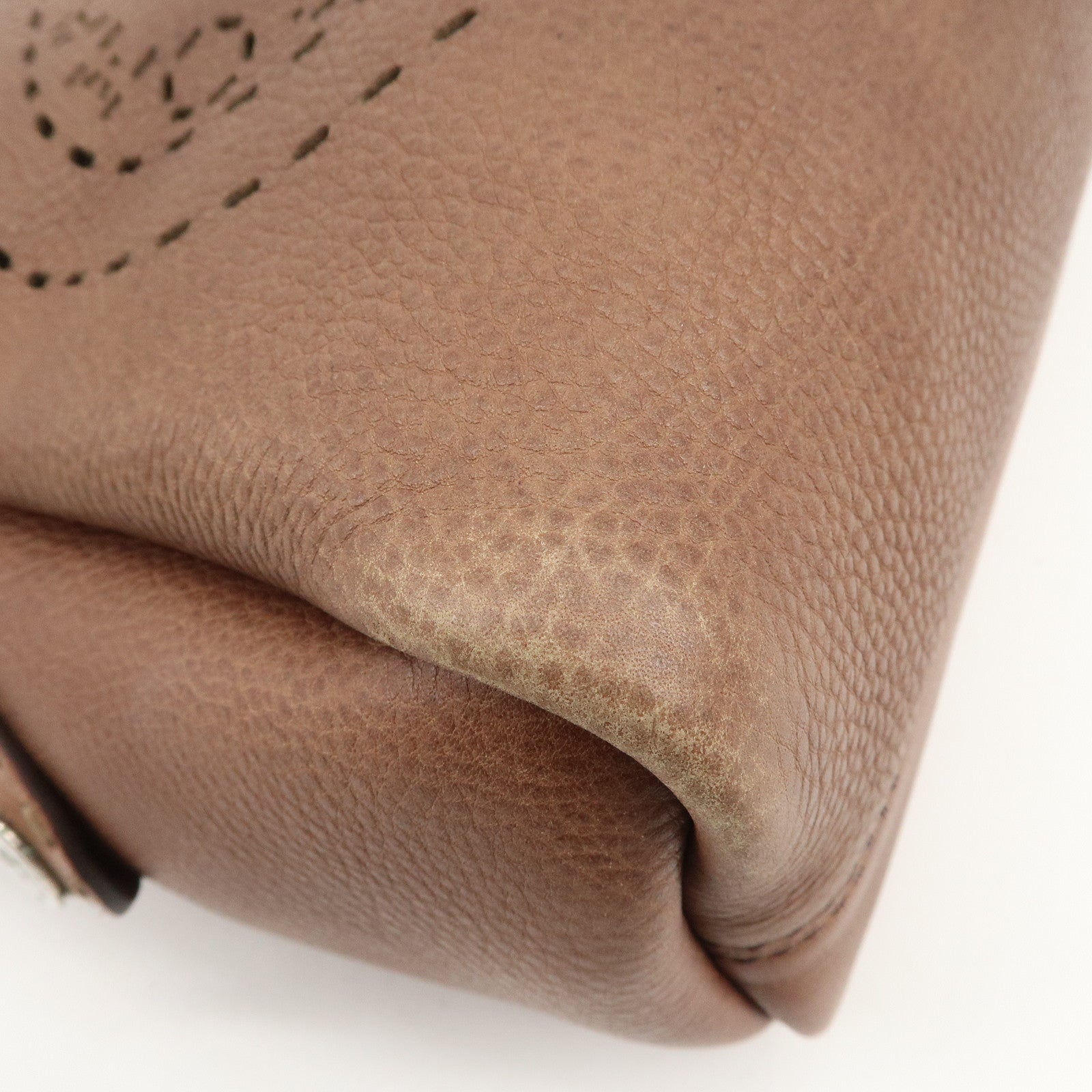FENDI Selleria Leather Canvas Hand Bag Shoulder Bag Brown 8BL093
