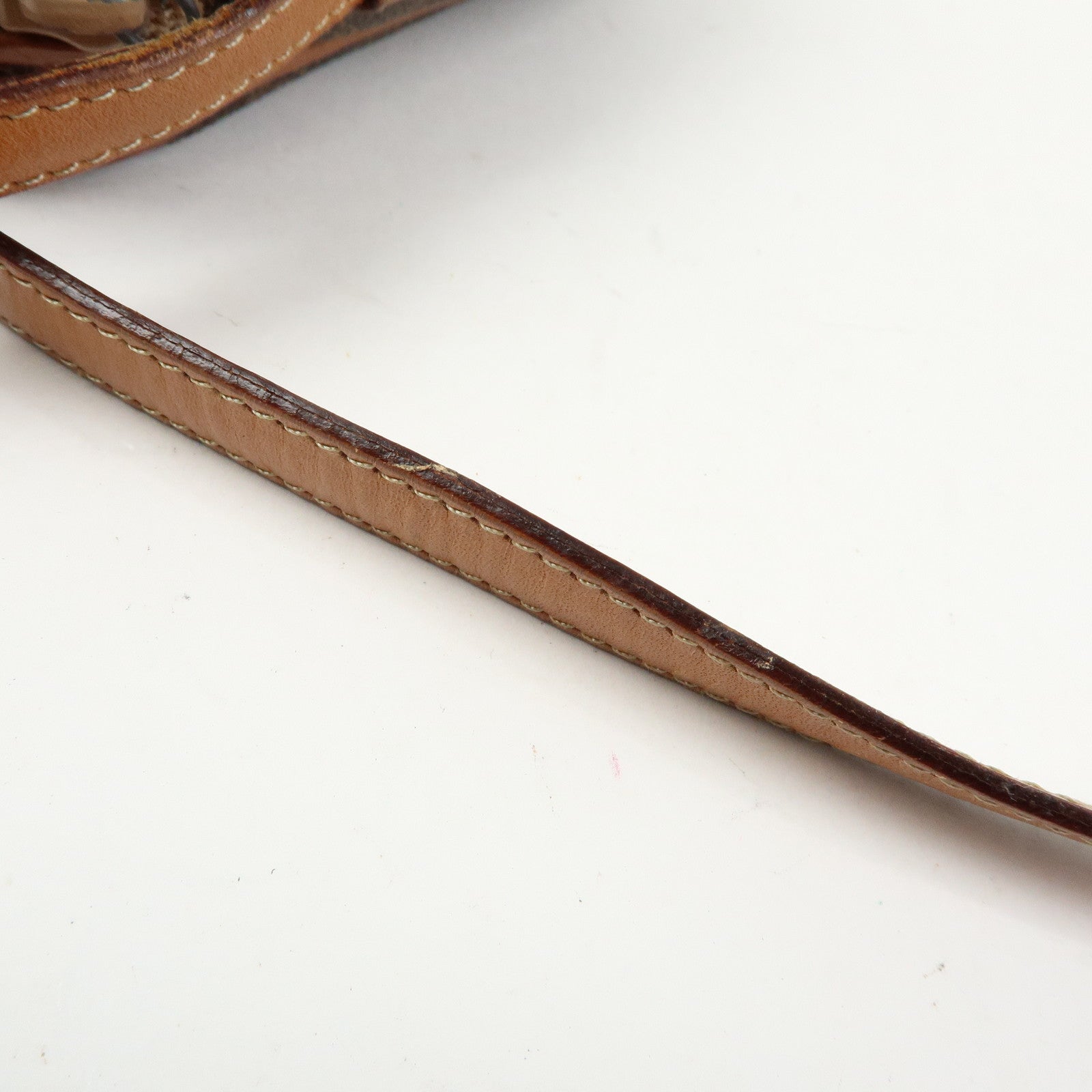 CELINE Macadam PVC Leather Shoulder Bag Crossbody Bag Brown