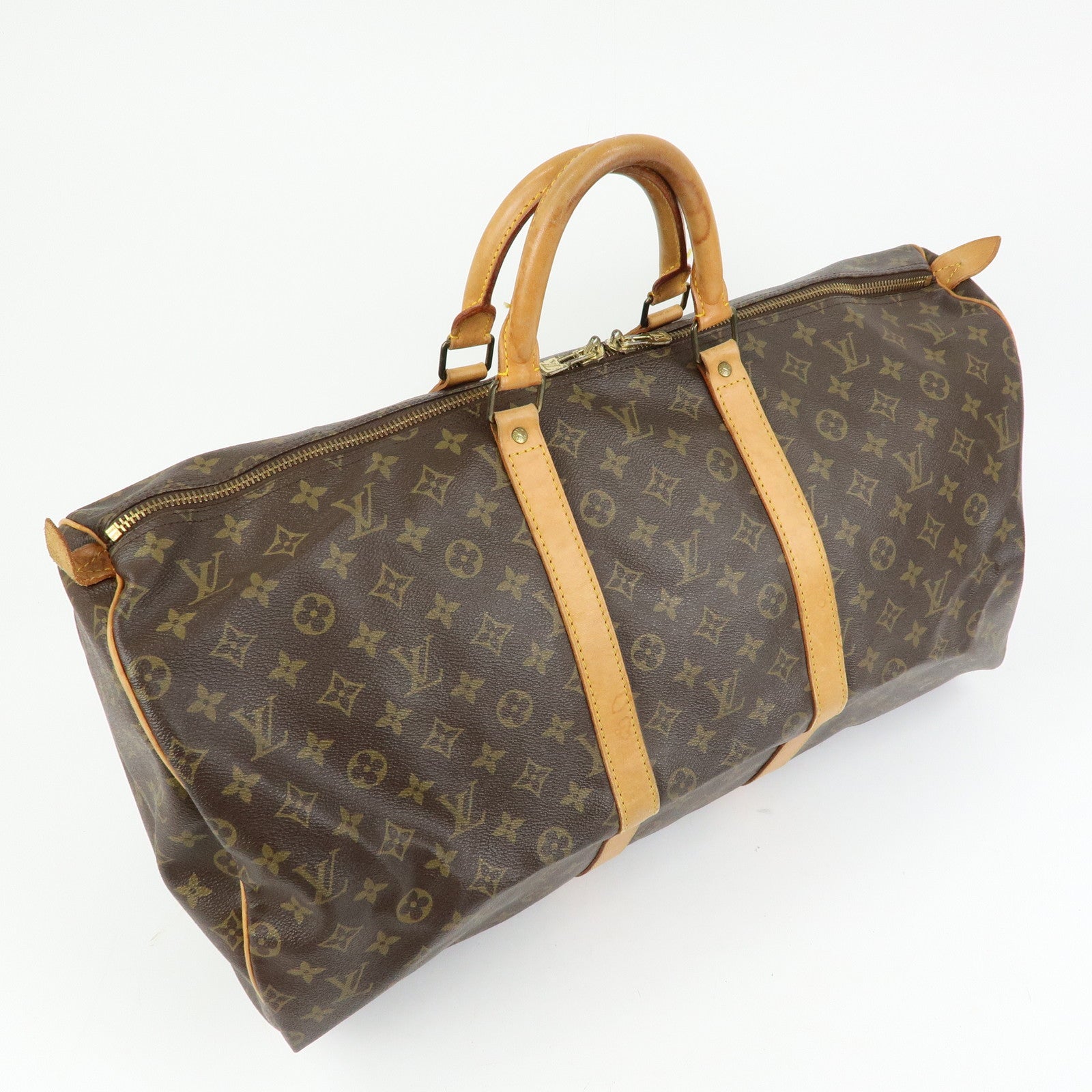 Louis Vuitton Monogram Keep All 55 Boston Bag Brown M41424