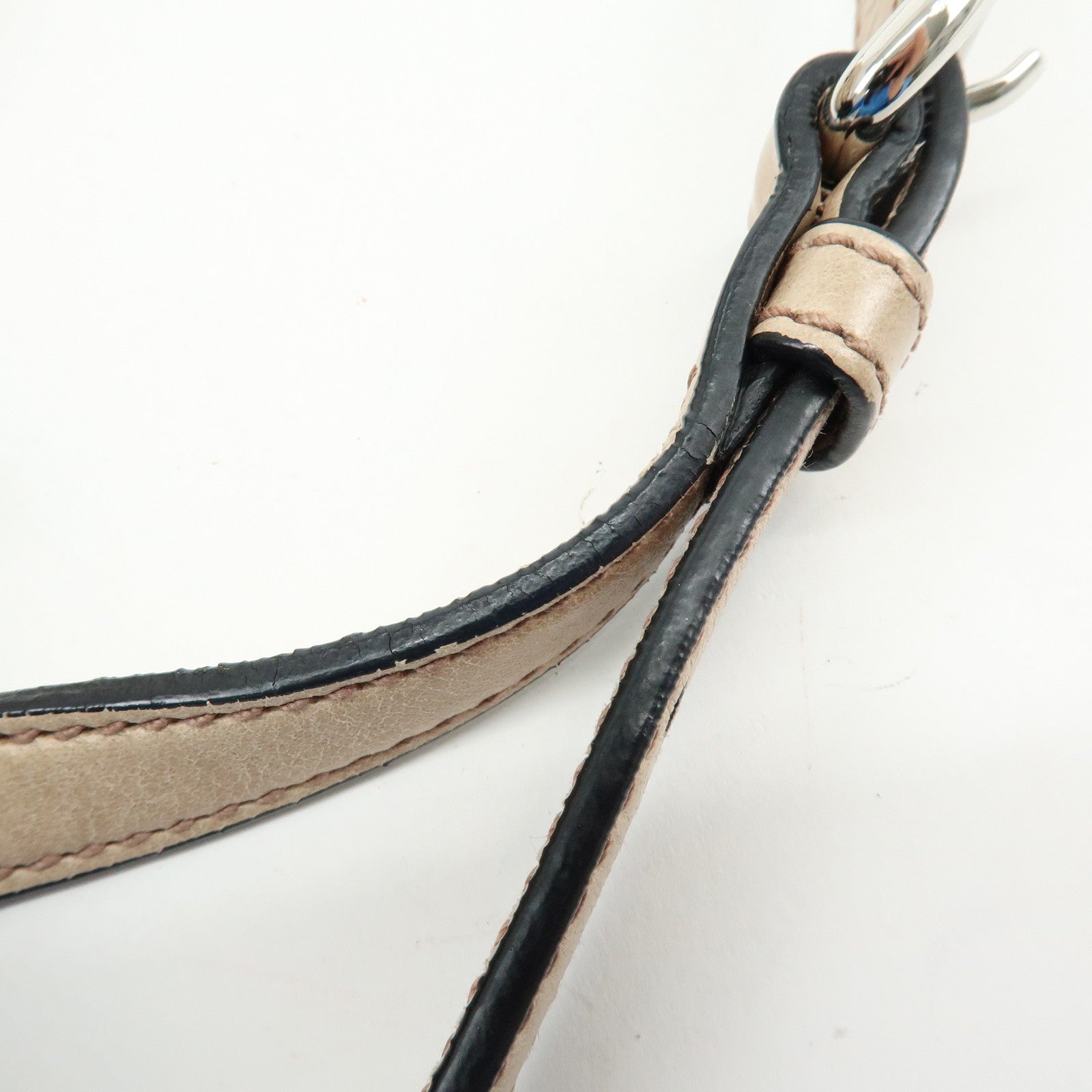 MIU MIU Leather 2Way Bag Hand Bag Shoulder Bag Beige RN0685