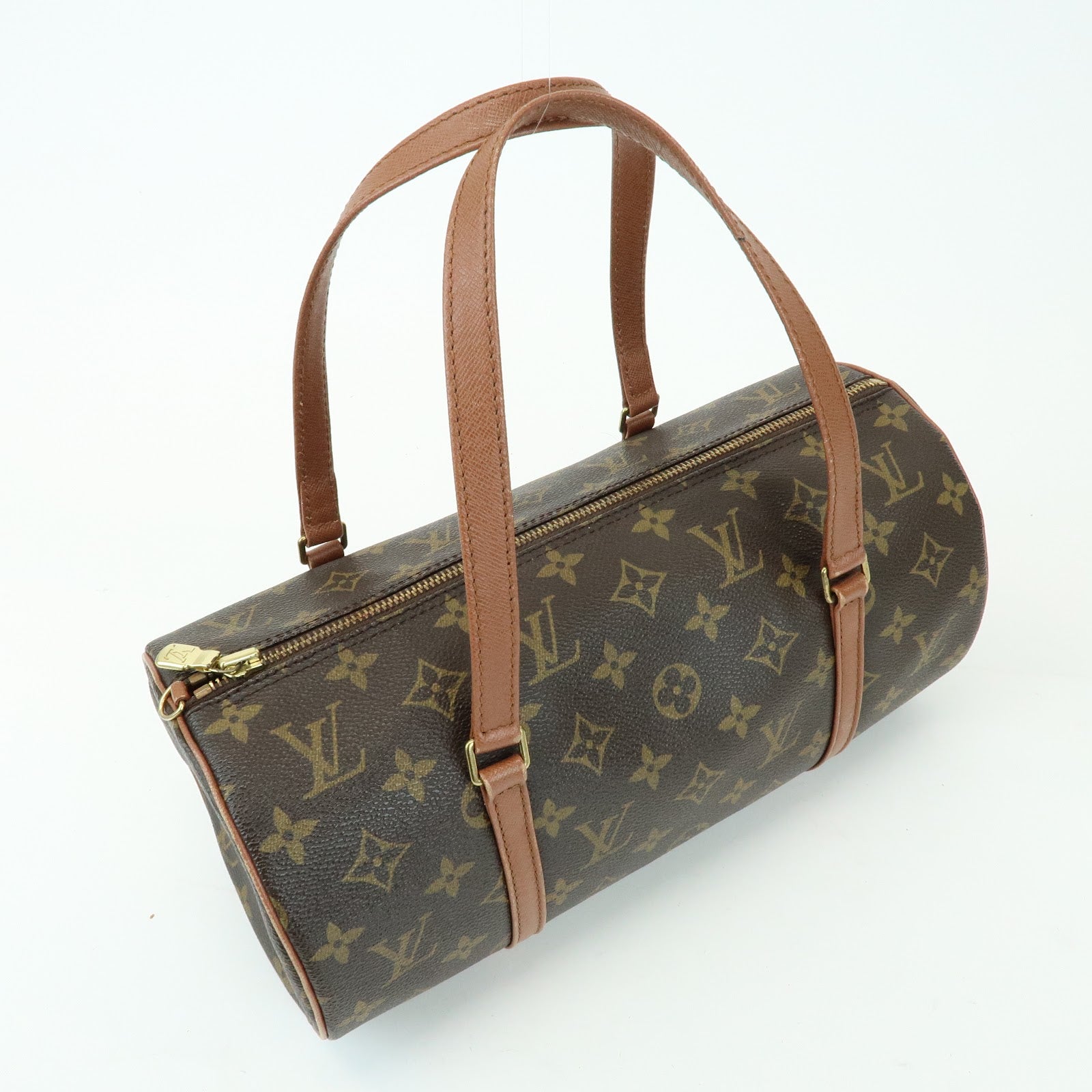 Louis Vuitton Monogram Papillon 30 Hand Bag Brown M51385