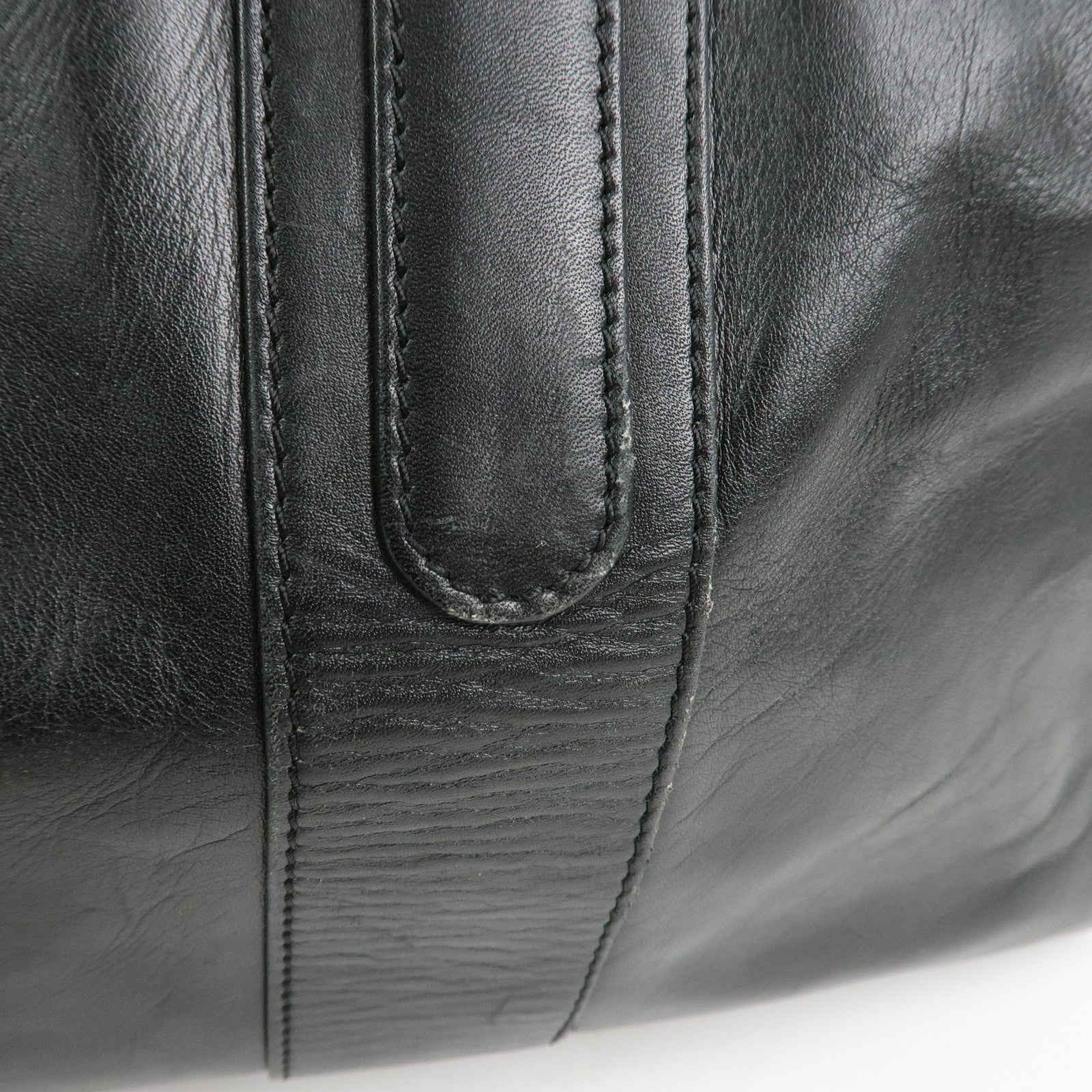 LOEWE Anagram Leather 2Way Bag Boston Bag Shoulder Bag Black