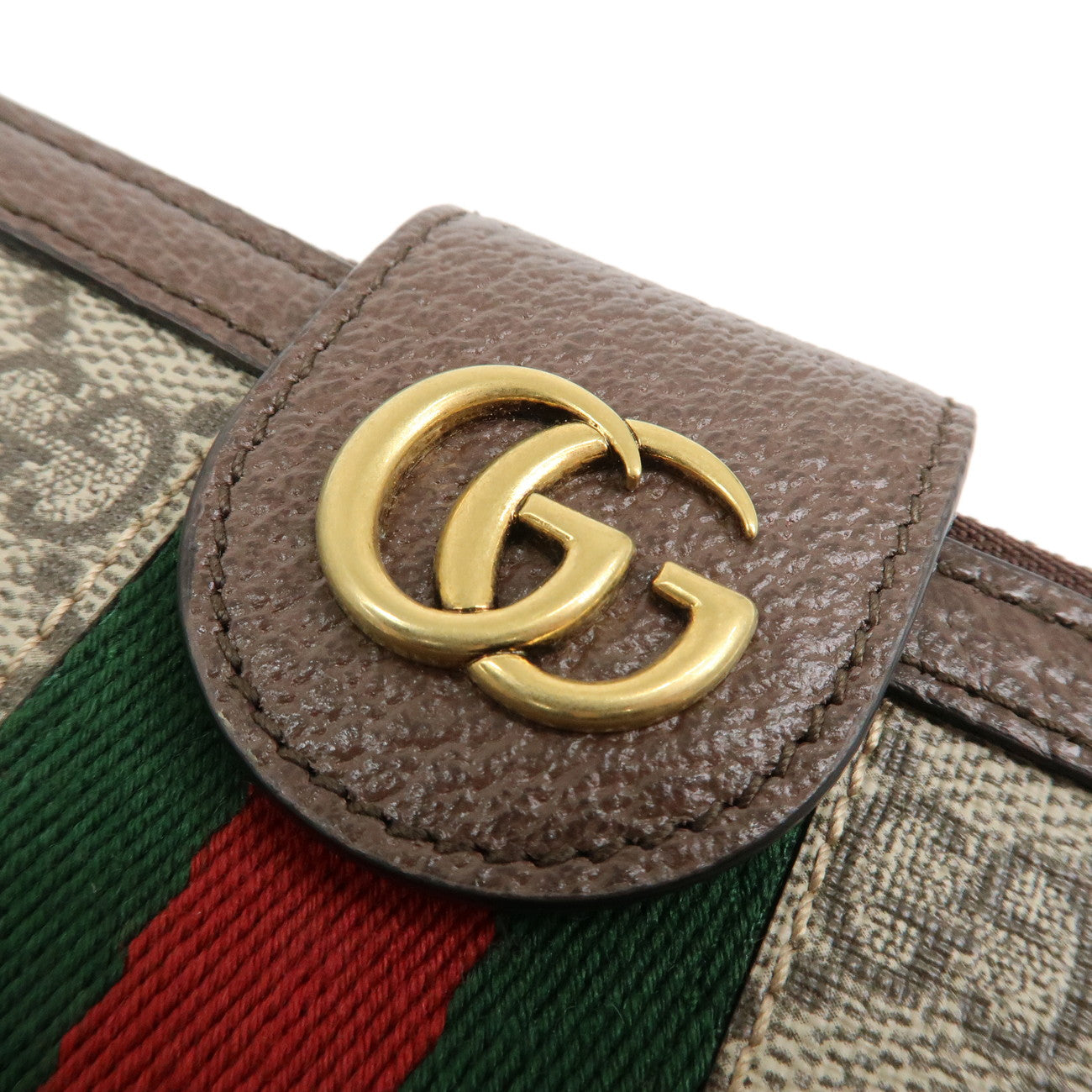 GUCCI Ophidia GG Supreme Leather Bi-fold Wallet Brown 699353
