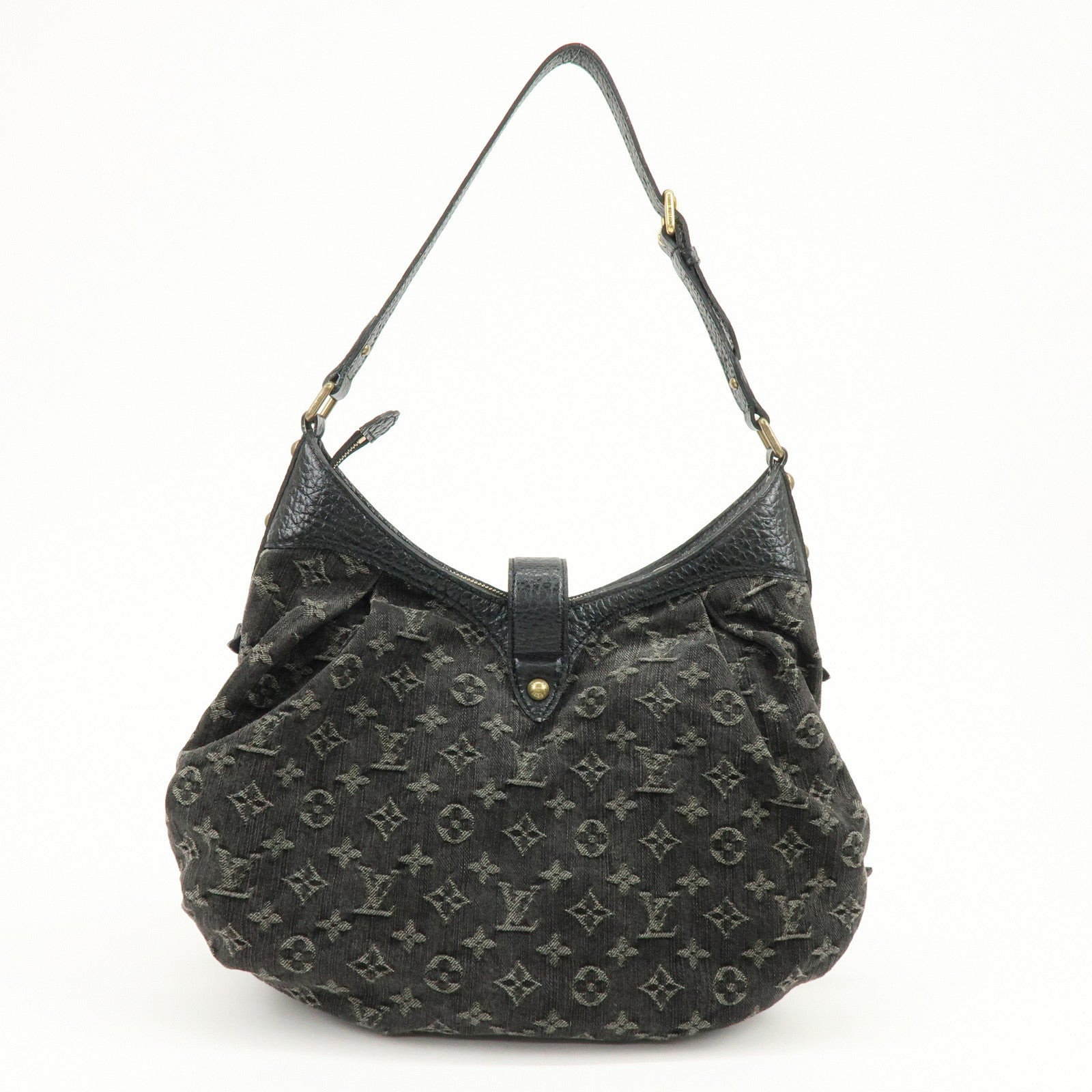 Louis Vuitton Monogram Denim Slightly Shoulder Bag Noir M95835