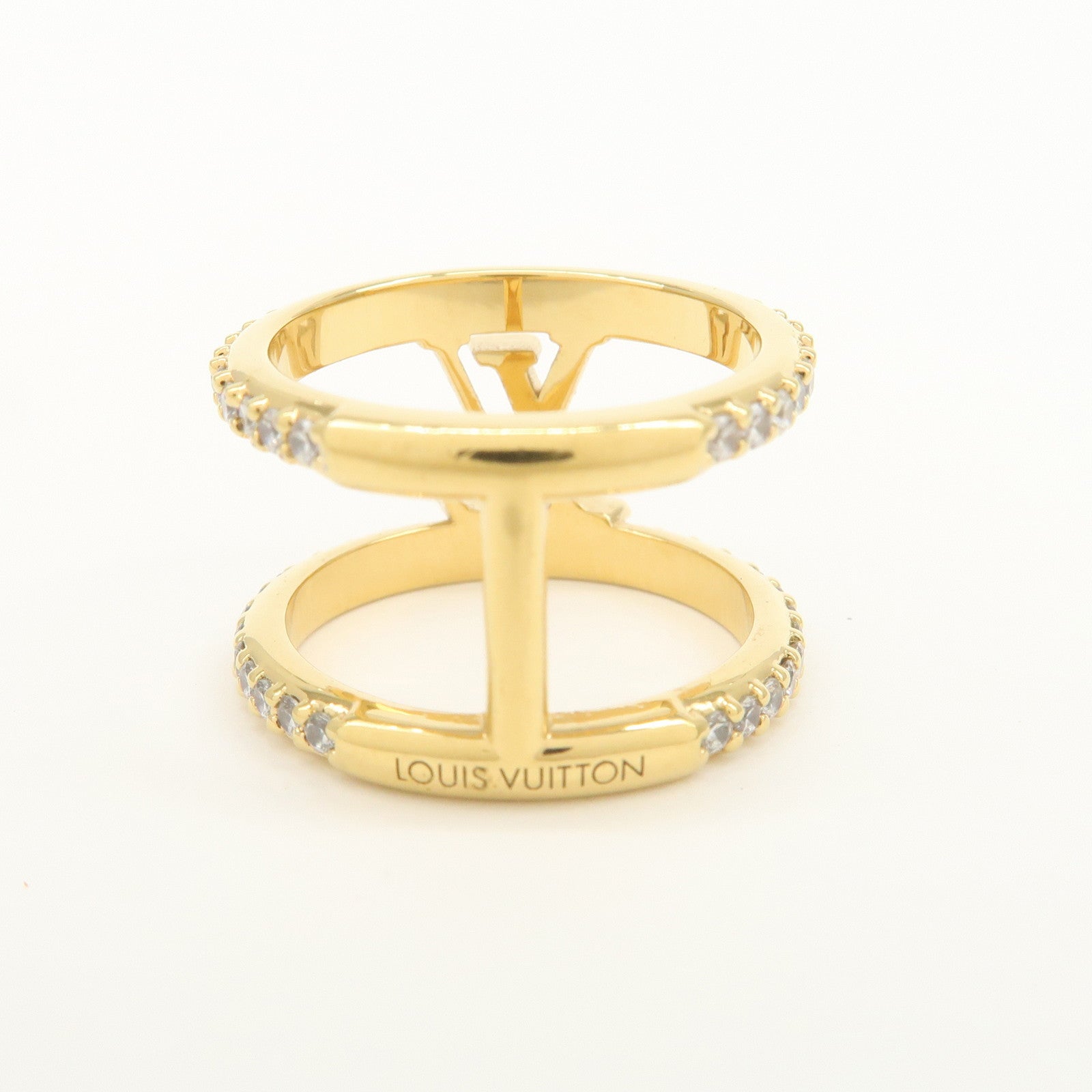 Louis Vuitton LV Iconic Strass Metal Ring S Gold M1463S