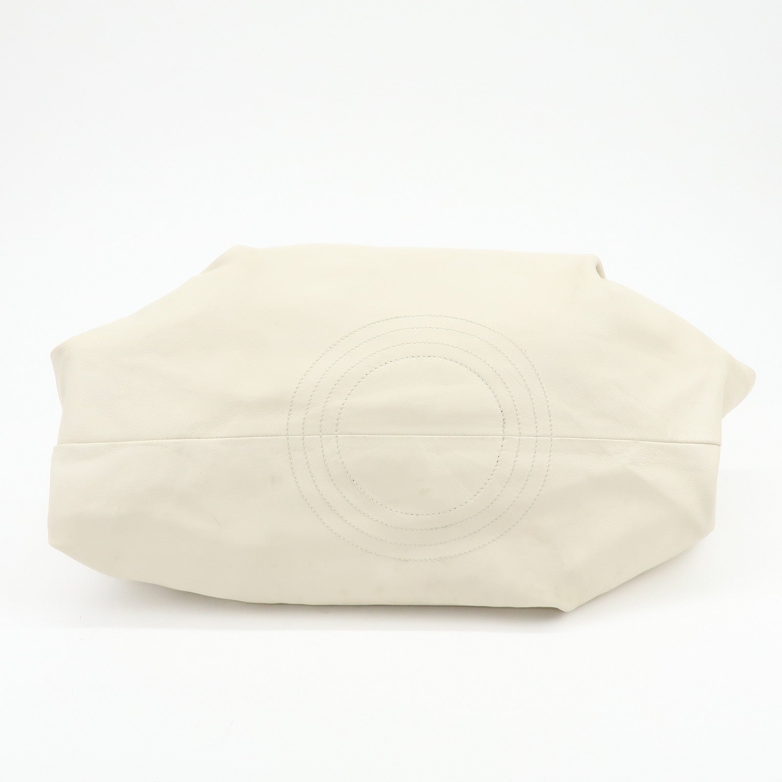 LOEWE Anagram Nappa Aire Leather Hand Bag Tote Bag Ivory