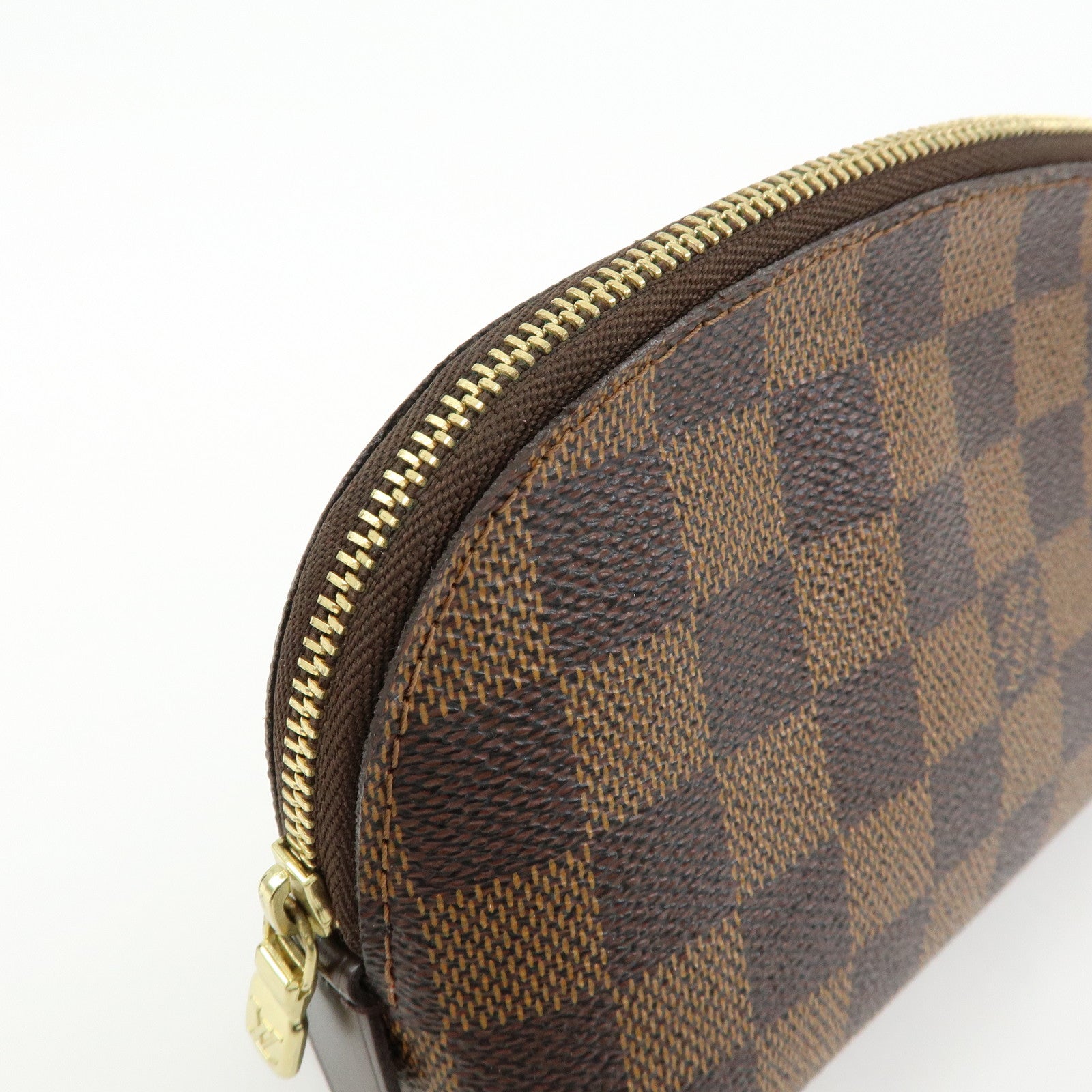 Louis Vuitton Damier Pochette Cosmetic PM Pouch Brown N47516