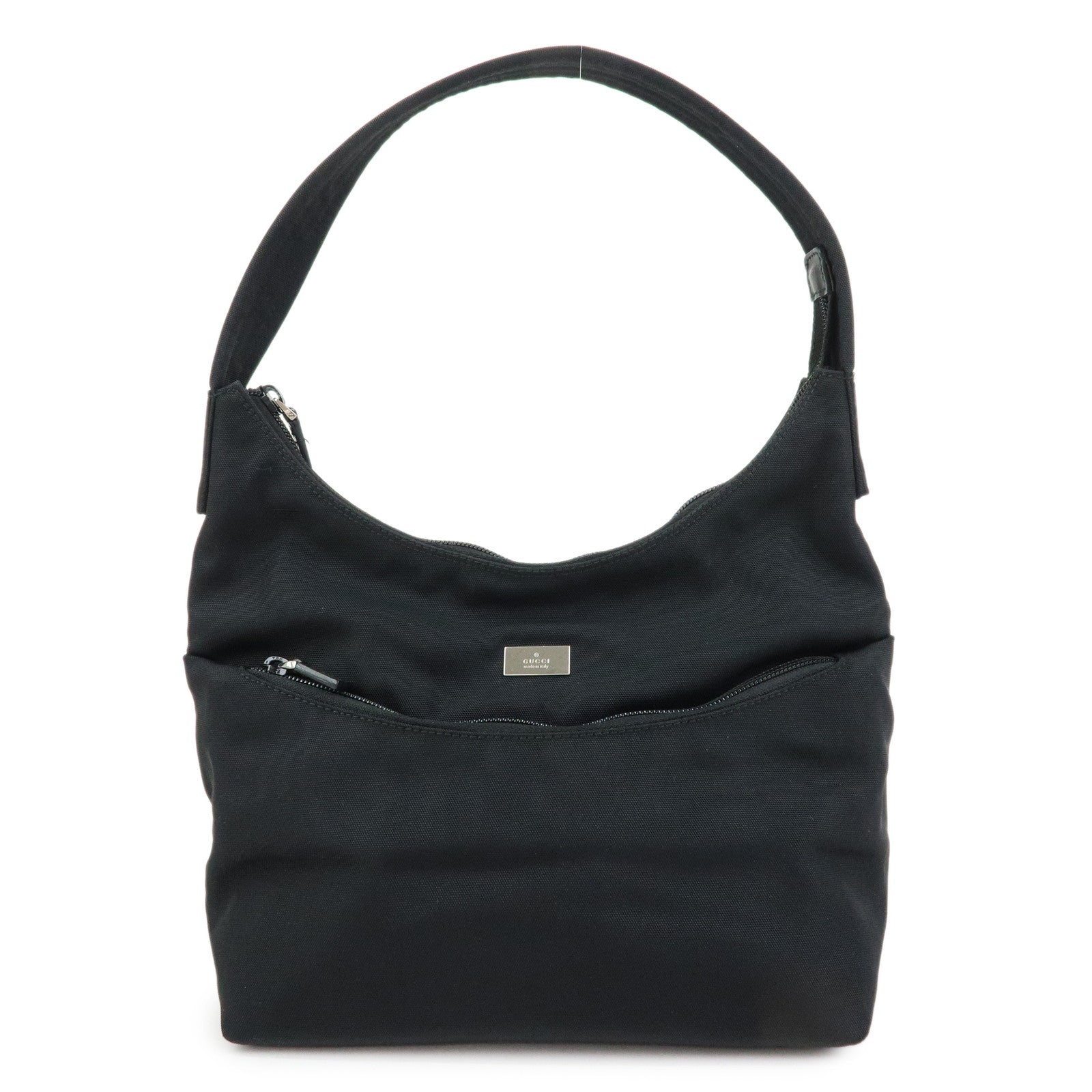 GUCCI Canvas Leather Shoulder Bag Hand Bag Black 001・3386・1705