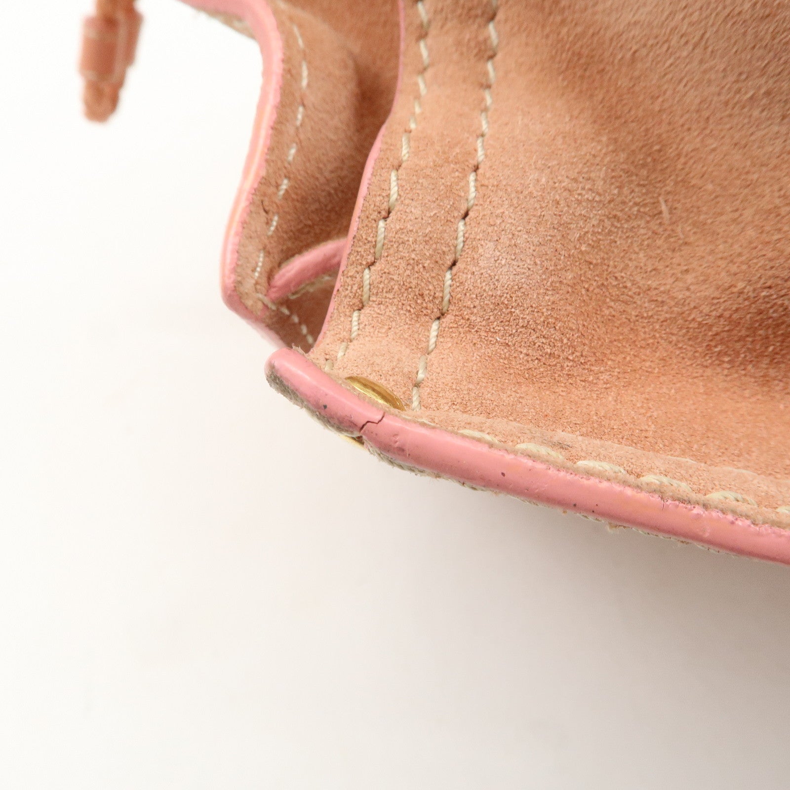 LOEWE Logo Suede Leather Tote Bag Shoulder Bag Pink