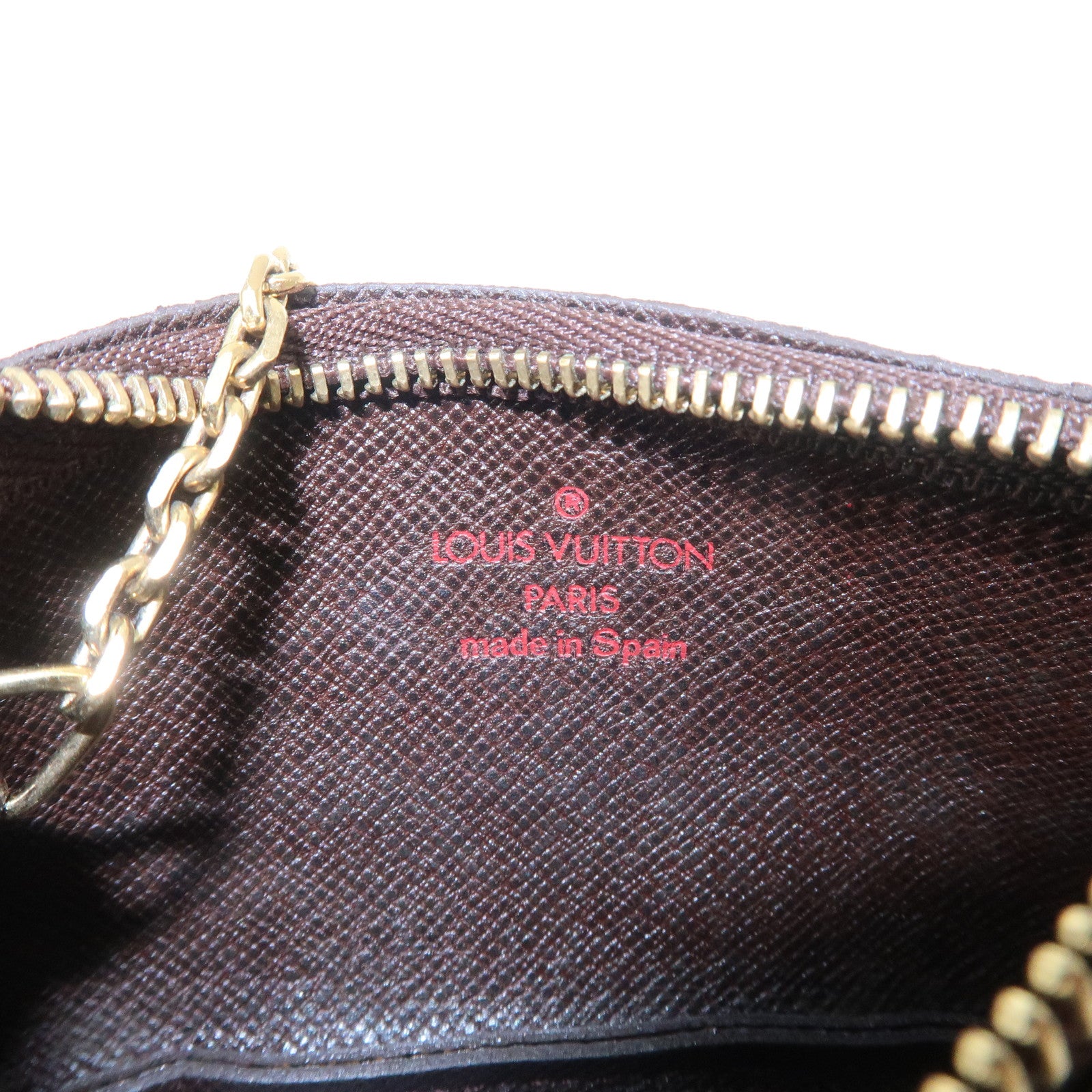 Louis Vuitton Damier Pochette Cles Coin Case Damier Ebene N62658