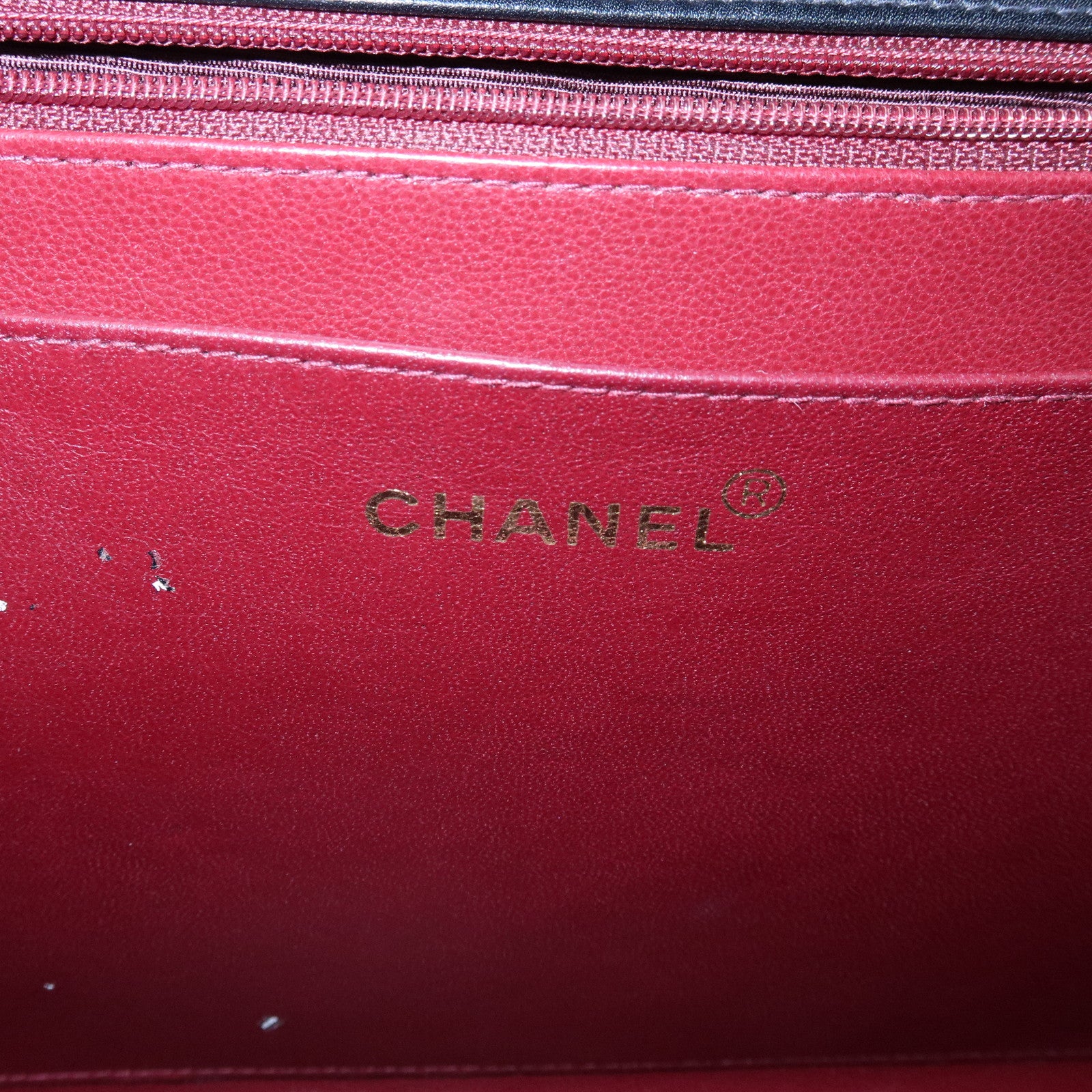 CHANEL Jumbo Matelasse 34 Lamb Skin Chain Shoulder Bag Black A01094