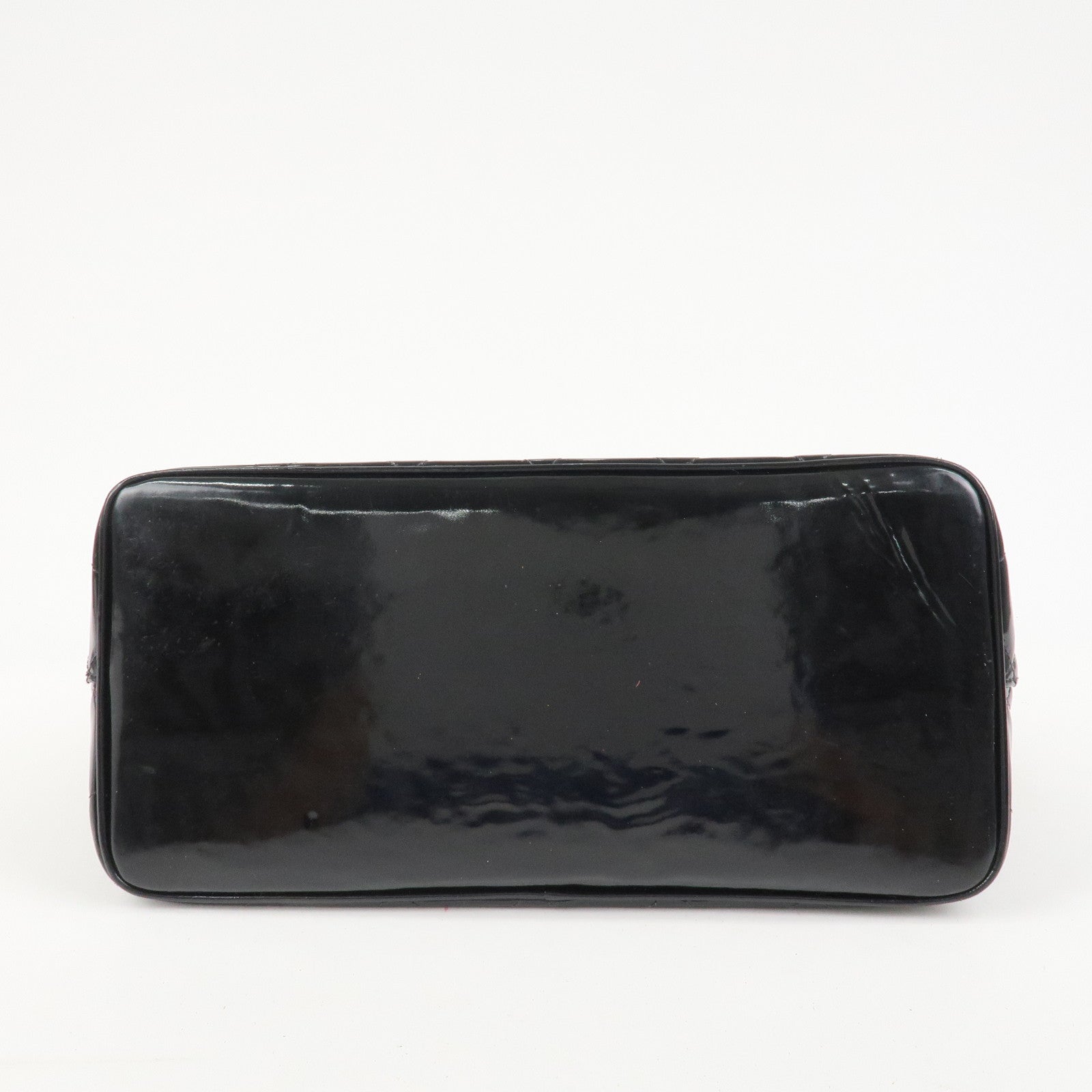 CHANEL Matelasse Patent Leather Medalion Tote Bag Black A01804