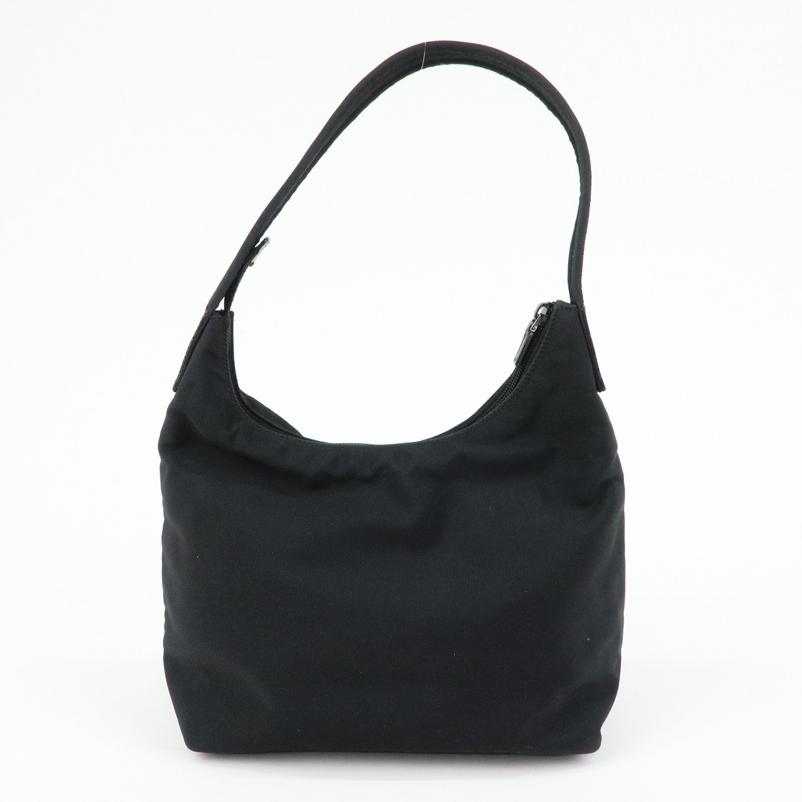 GUCCI Logo Nylon Leather Shoulder Bag Black 001・3386