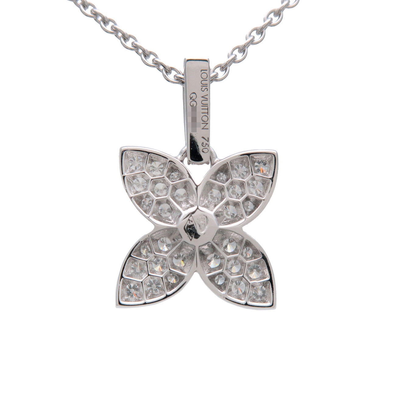 Louis Vuitton Diamond Necklace Pendentif Craquant PM K18 750WG