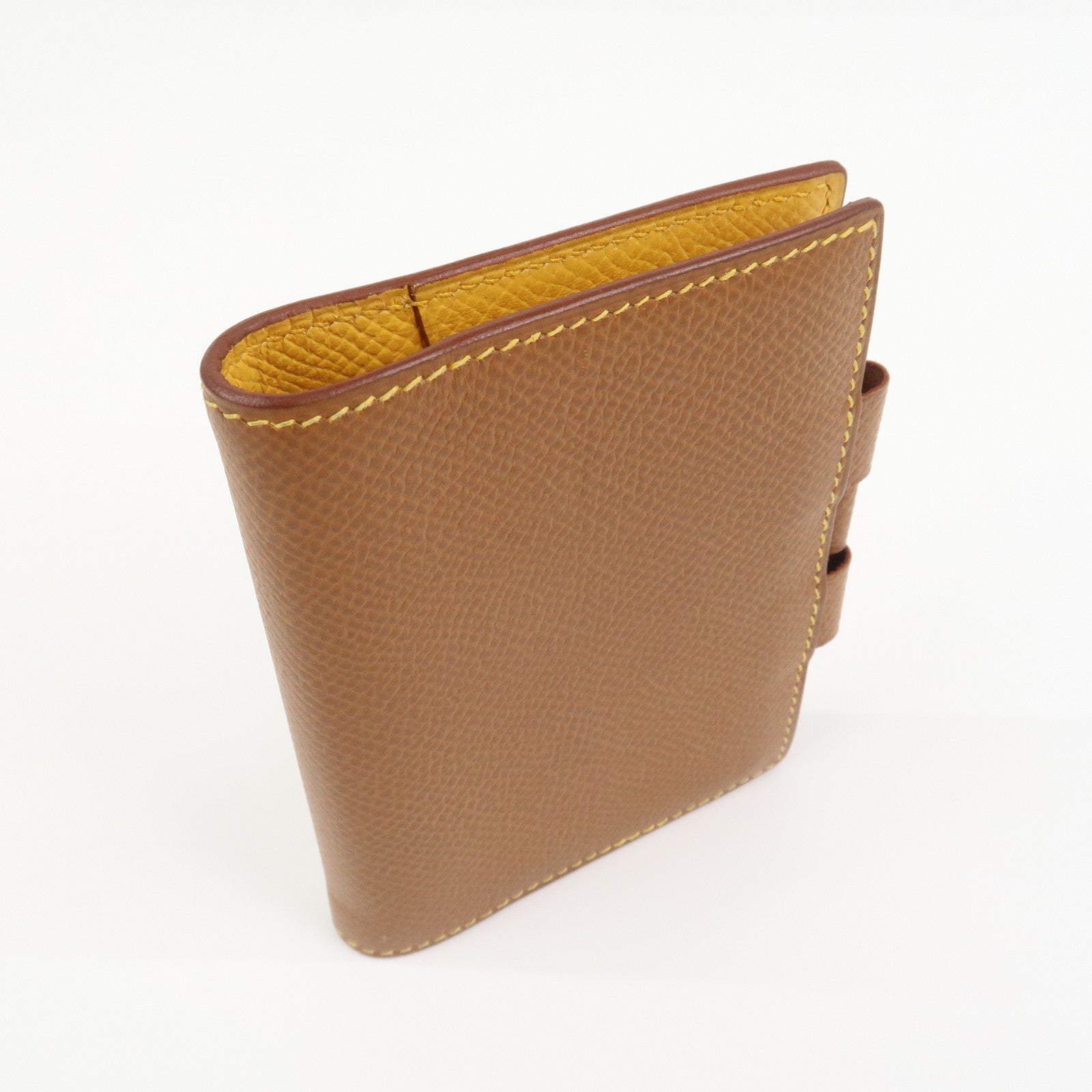 HERMES Agenda PM Leather Planner Cover □B Stamped Gold