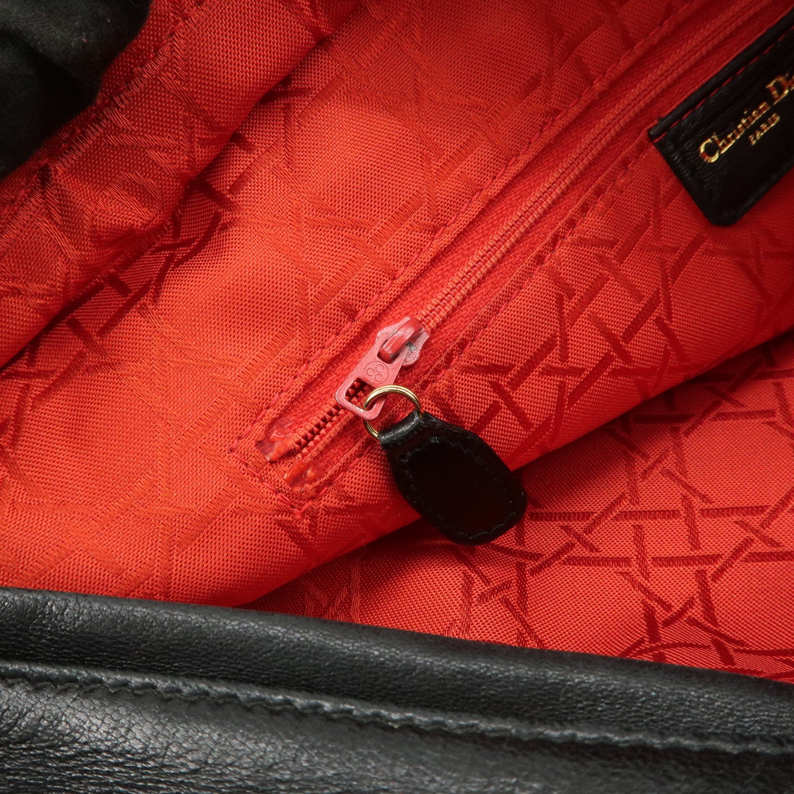 Christian Dior Canage Lady Dior Leather Large Hand Bag Tote Bag