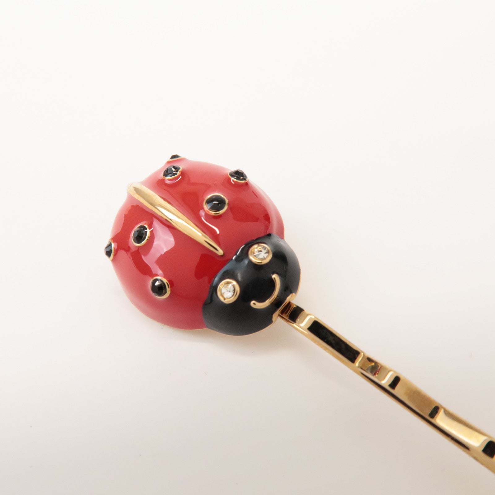 Louis Vuitton Set of 3 Plastic Metal Hair Pin Red Yellow M92349