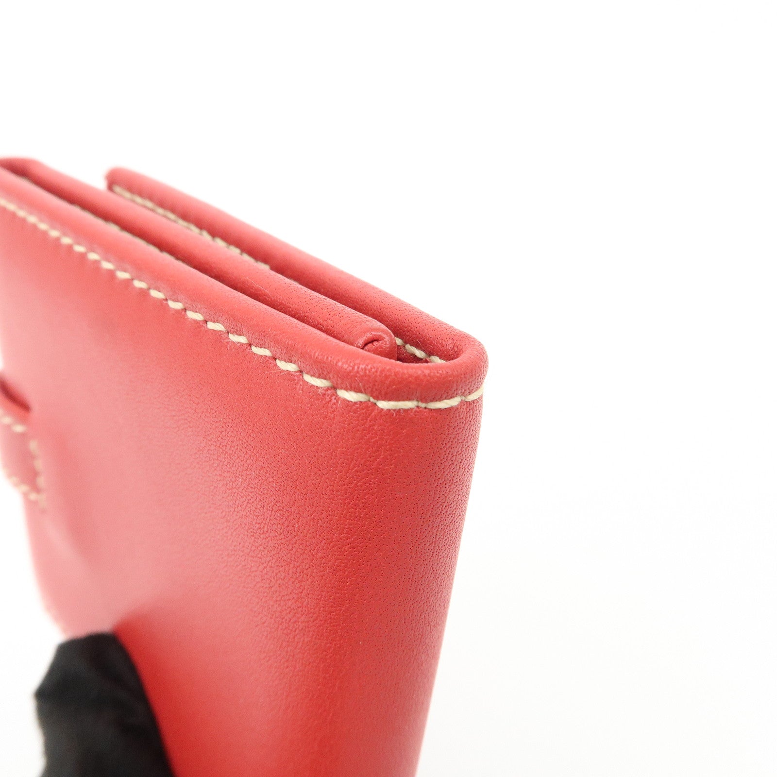 LOEWE Leather Tri-Fold Square Photo Case  Red