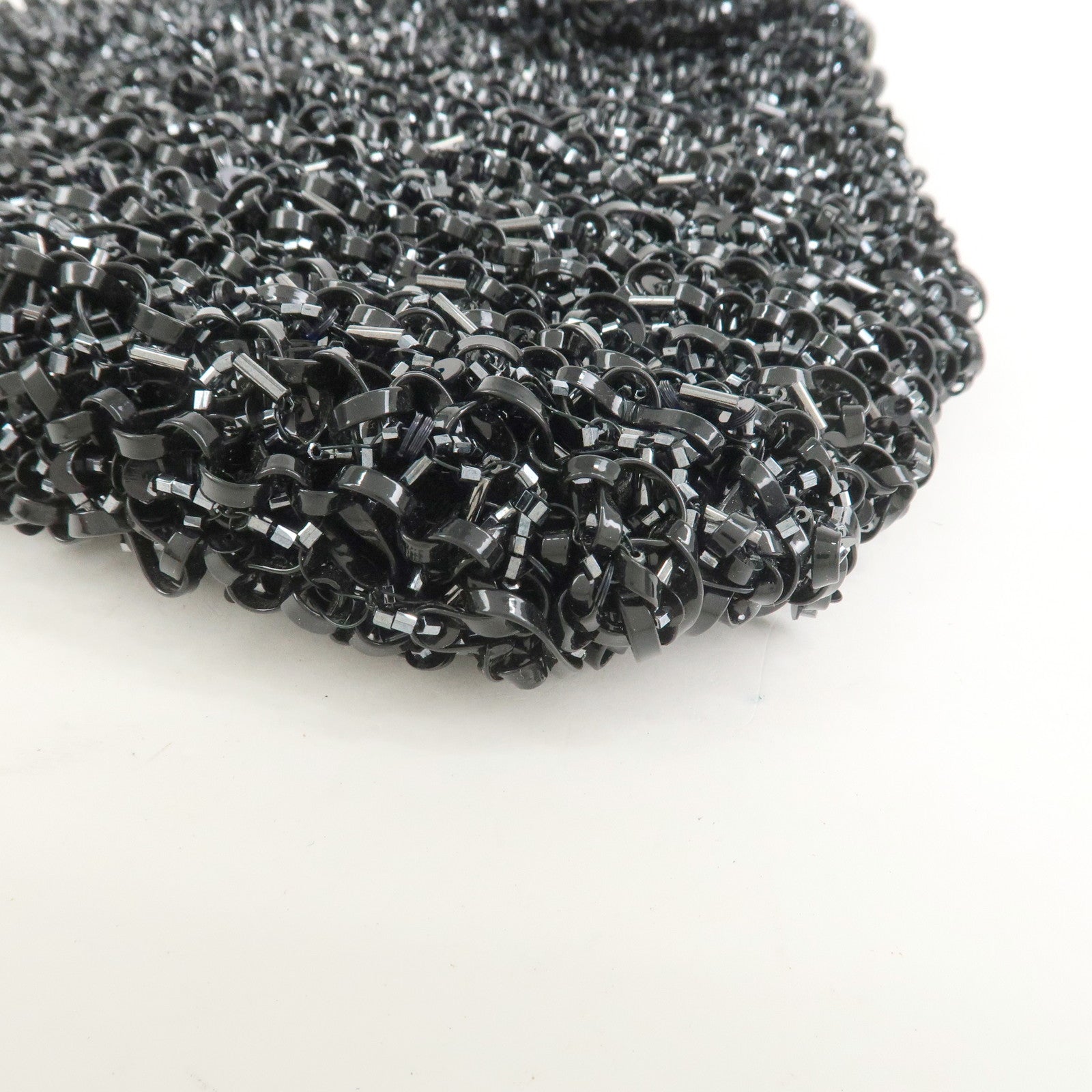 ANTEPRIMA Wire Bag PVC Beads Hand Bag Shoulder Bag Black