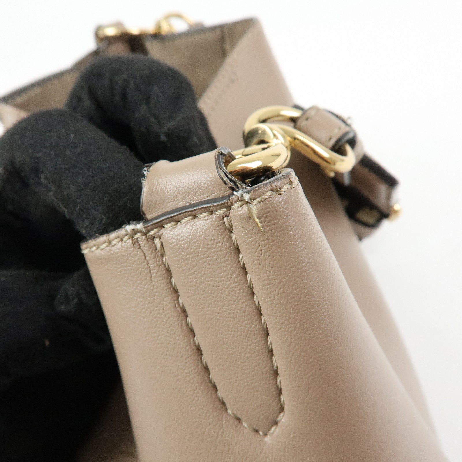 STELLA MCCARTNEY Faux Leather Shoulder Bag Crossbody Bag Beige