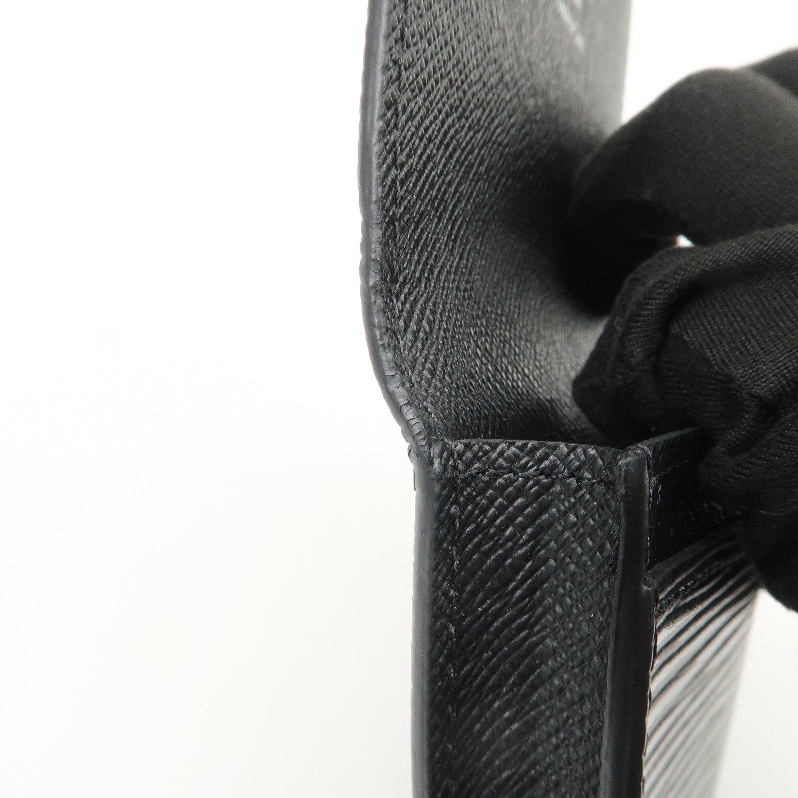 Louis Vuitton Epi leather Enveloppe Culte Du Visite Card Case Noir M56169