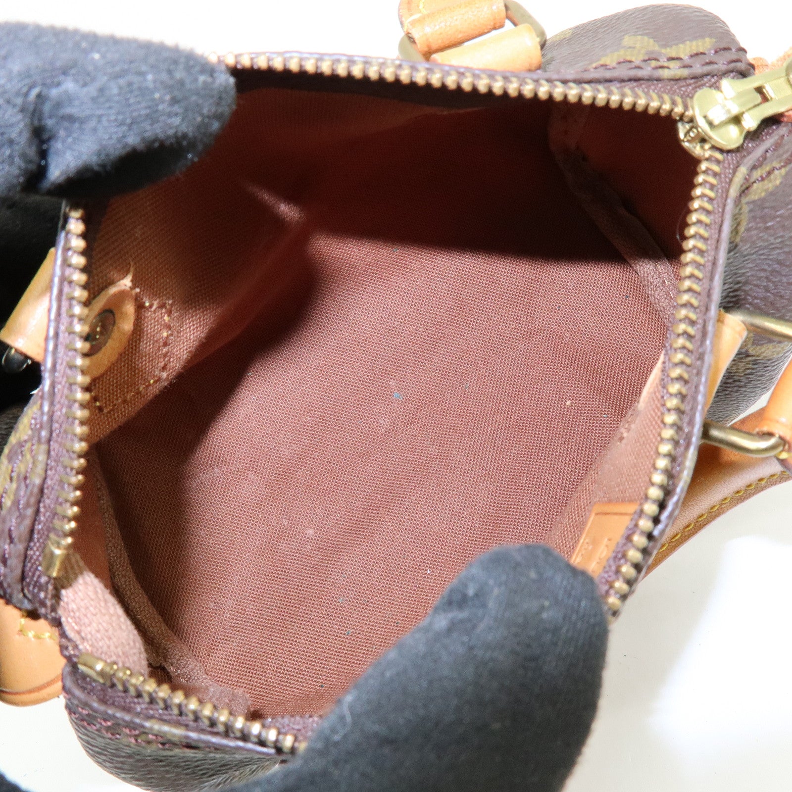 Louis Vuitton Monogram Mini Speedy Hand Bag Brown M41534