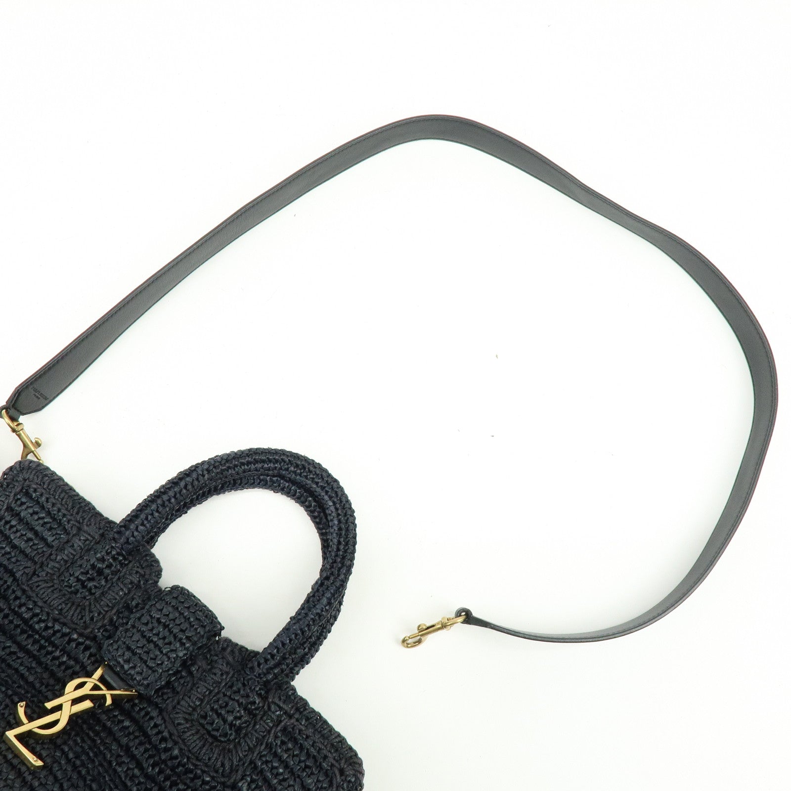SAINT LAURENT PARIS Baby Downtown Cabas Raffia 2Way Hand Bag 436834