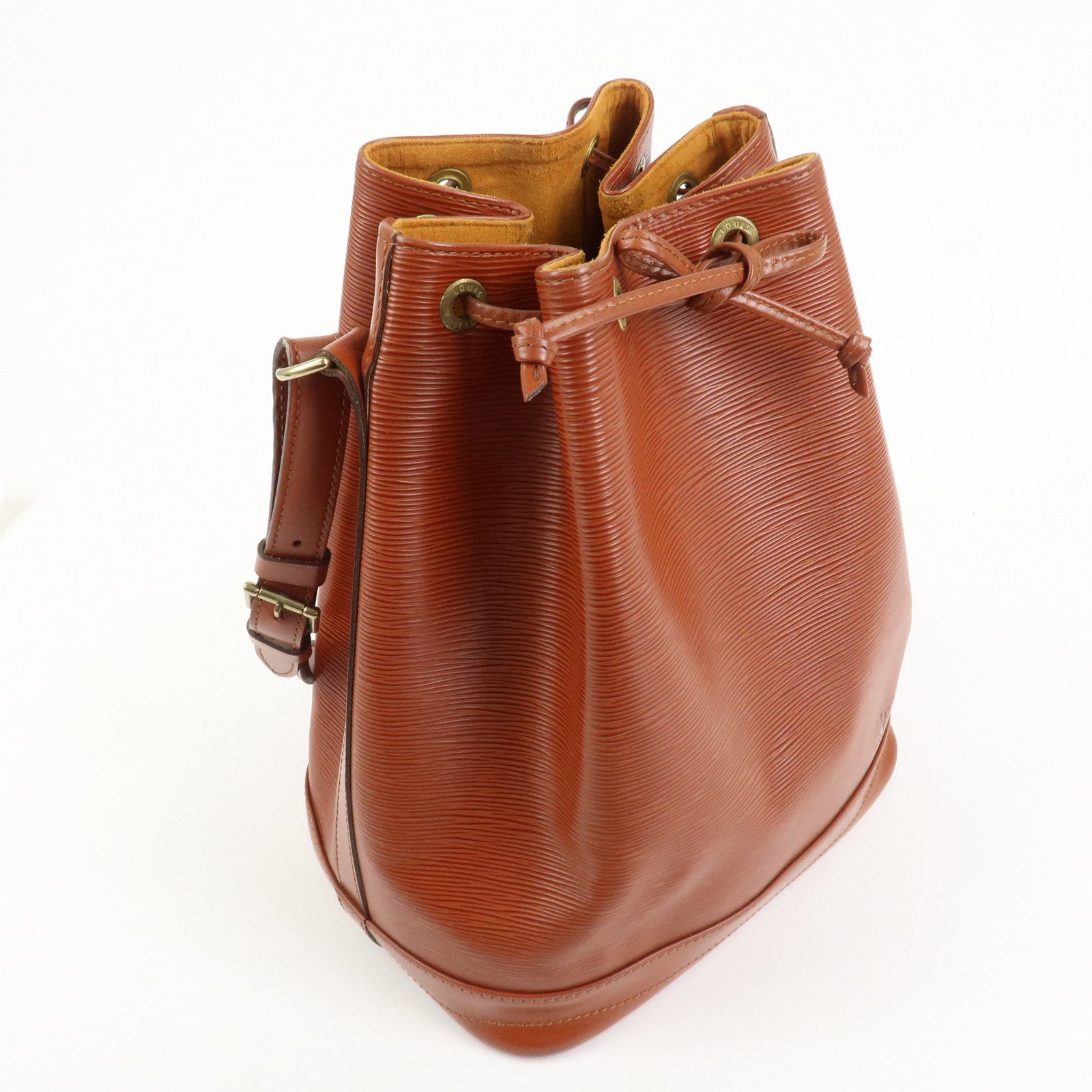 Louis Vuitton Epi Noe Leather Shoulder Bag Kenya Brown M44003