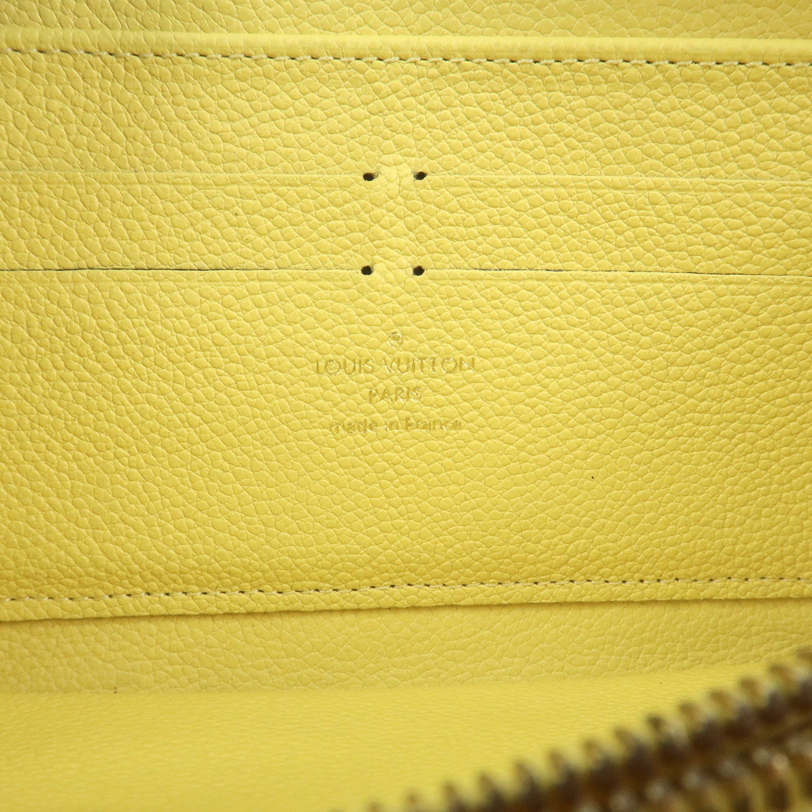Louis Vuitton Monogram Empreinte Round Zippy Wallet Jaune M82043
