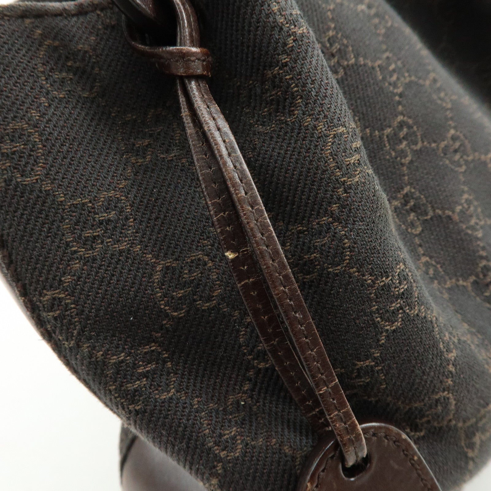 GUCCI GG Monogram Canvas Leather Shoulder Hand Bag Brown 101919