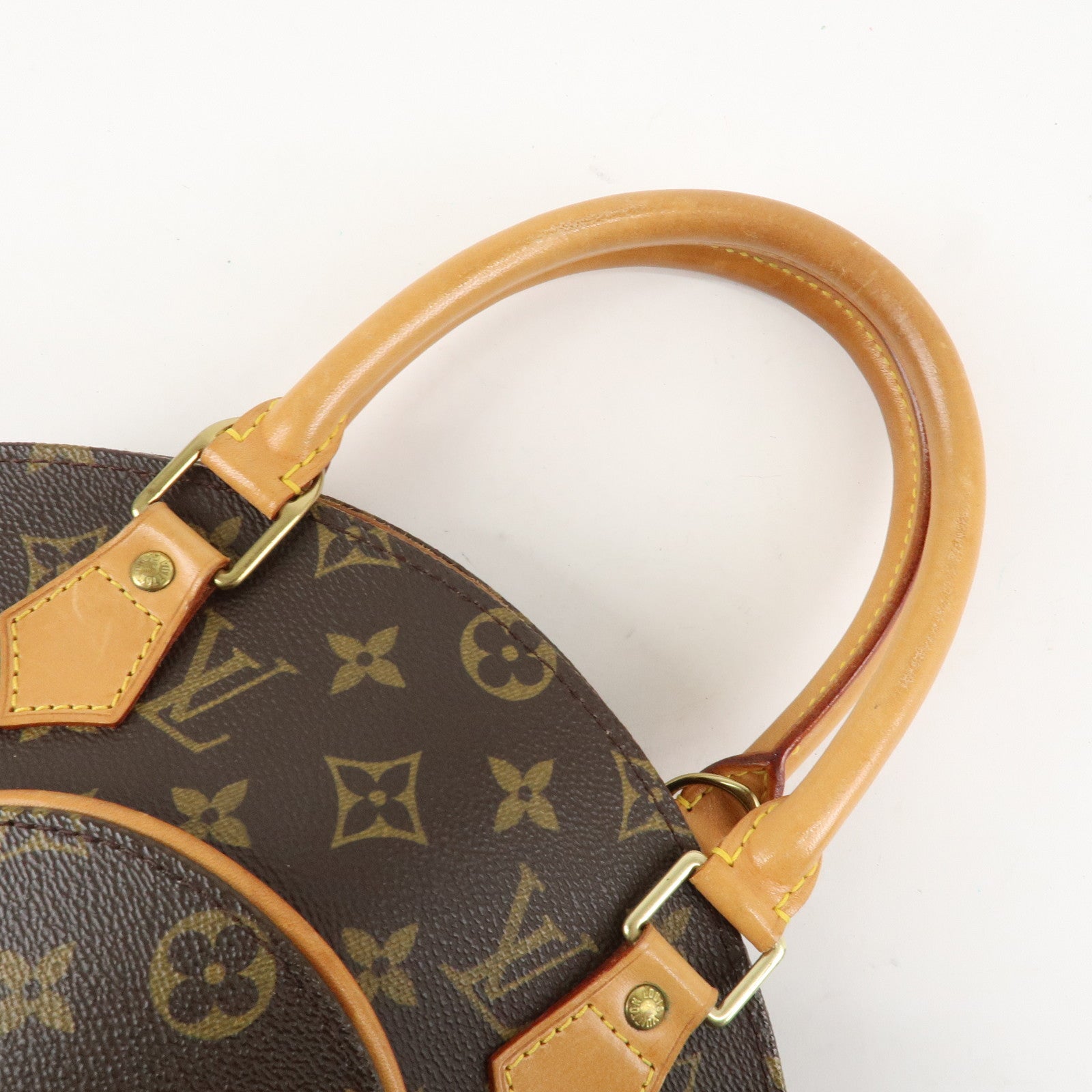 Louis Vuitton Monogram Canvas Ellipse PM Hand Bag Brown M51127 Used